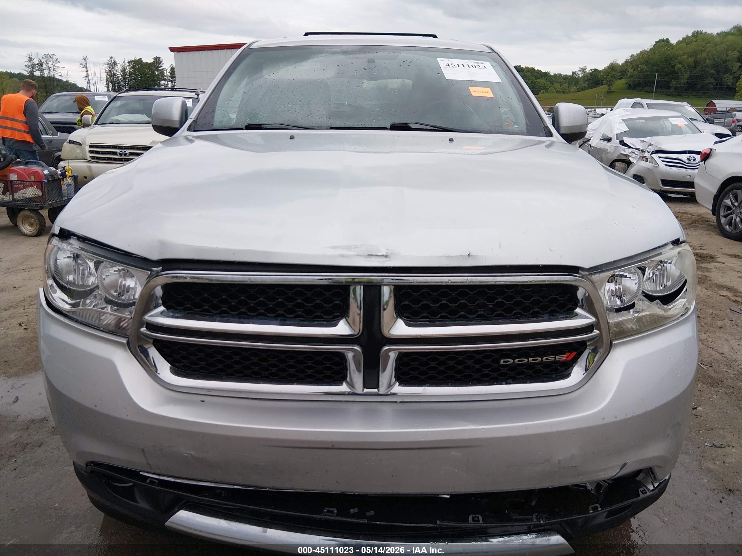 2013 Dodge Durango Sxt Серебряный vin: 1C4RDJAG5DC500463