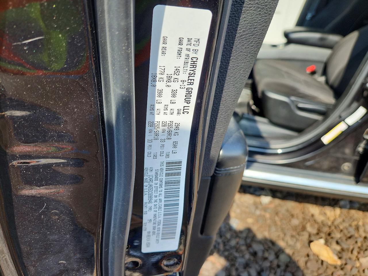 2013 Dodge Durango Sxt Black vin: 1C4RDJAG5DC698946