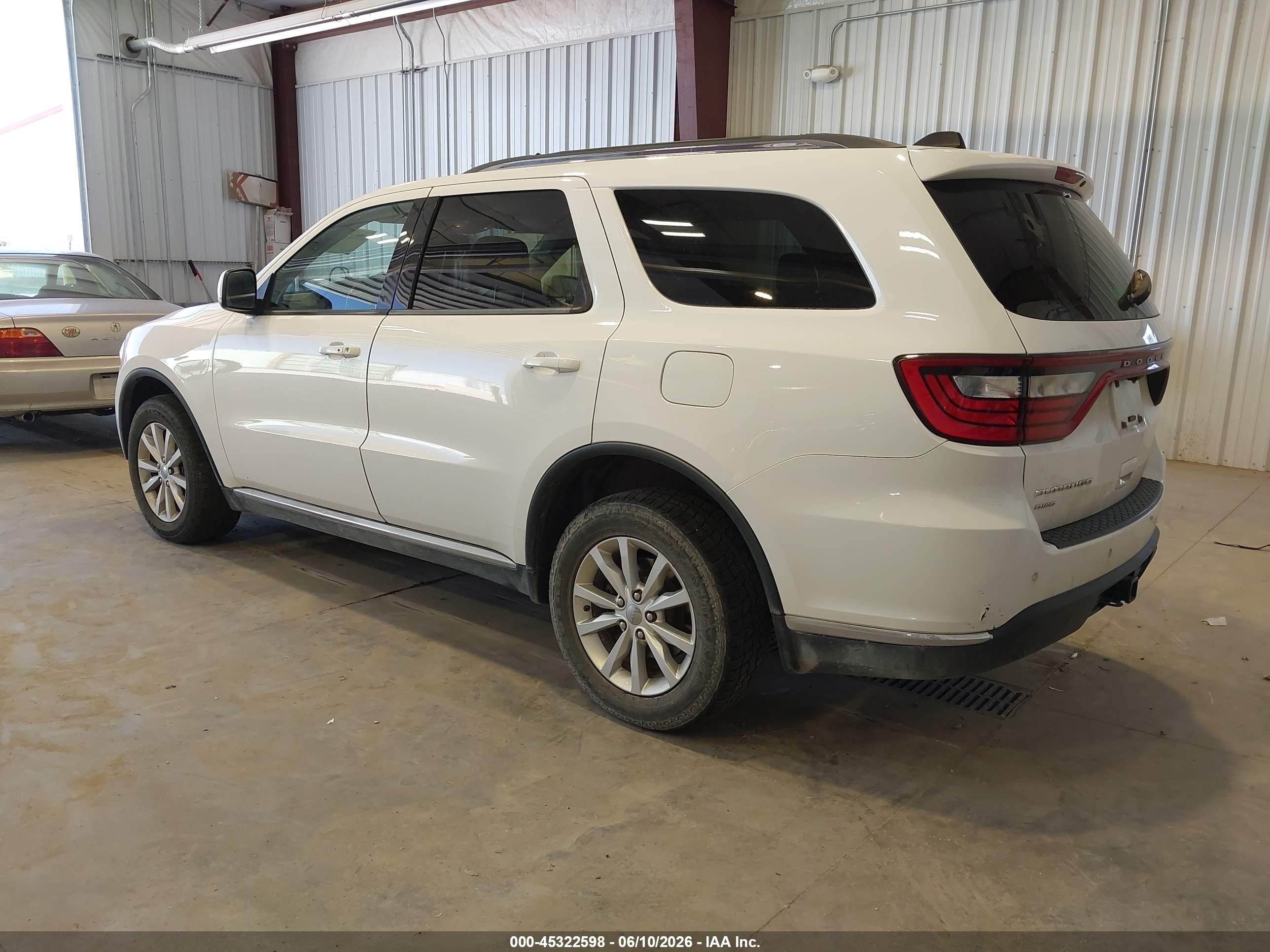 2014 Dodge Durango Sxt White vin: 1C4RDJAG5EC314682