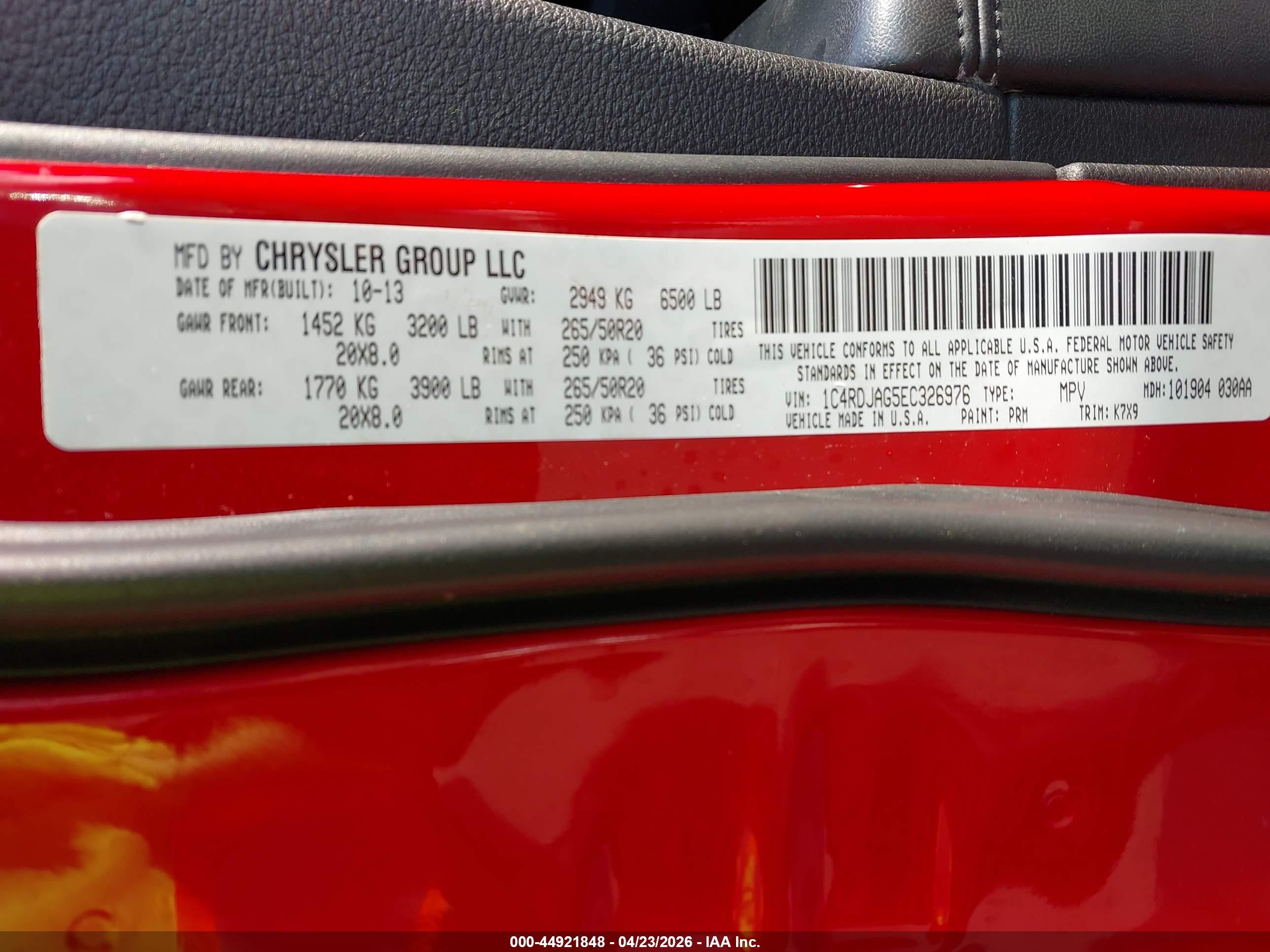 2014 Dodge Durango Sxt Red vin: 1C4RDJAG5EC326976