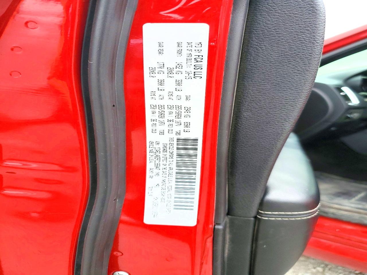 2015 Dodge Durango Sxt Red vin: 1C4RDJAG5FC195047