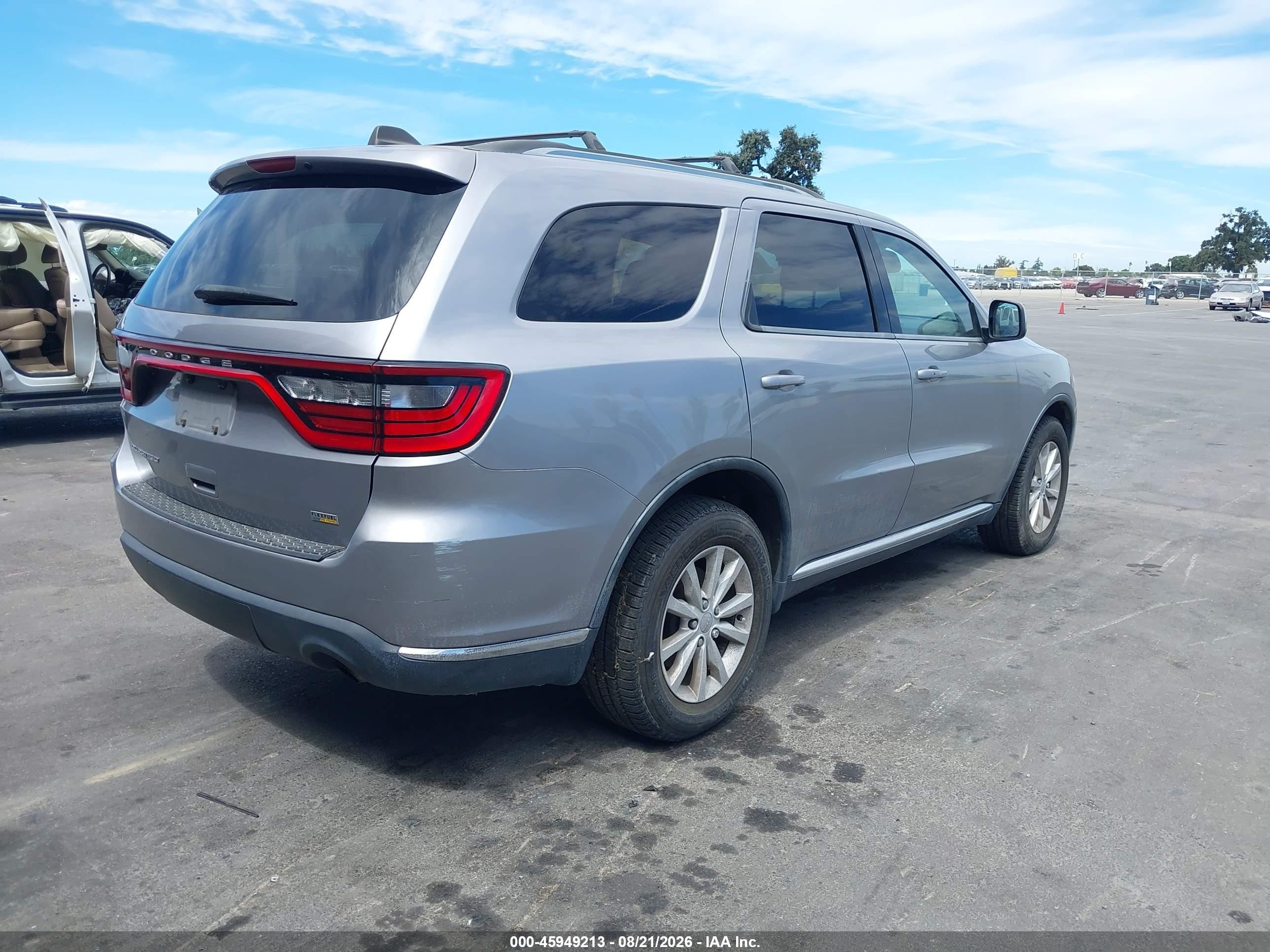 2015 Dodge Durango Sxt Серебряный vin: 1C4RDJAG5FC245185