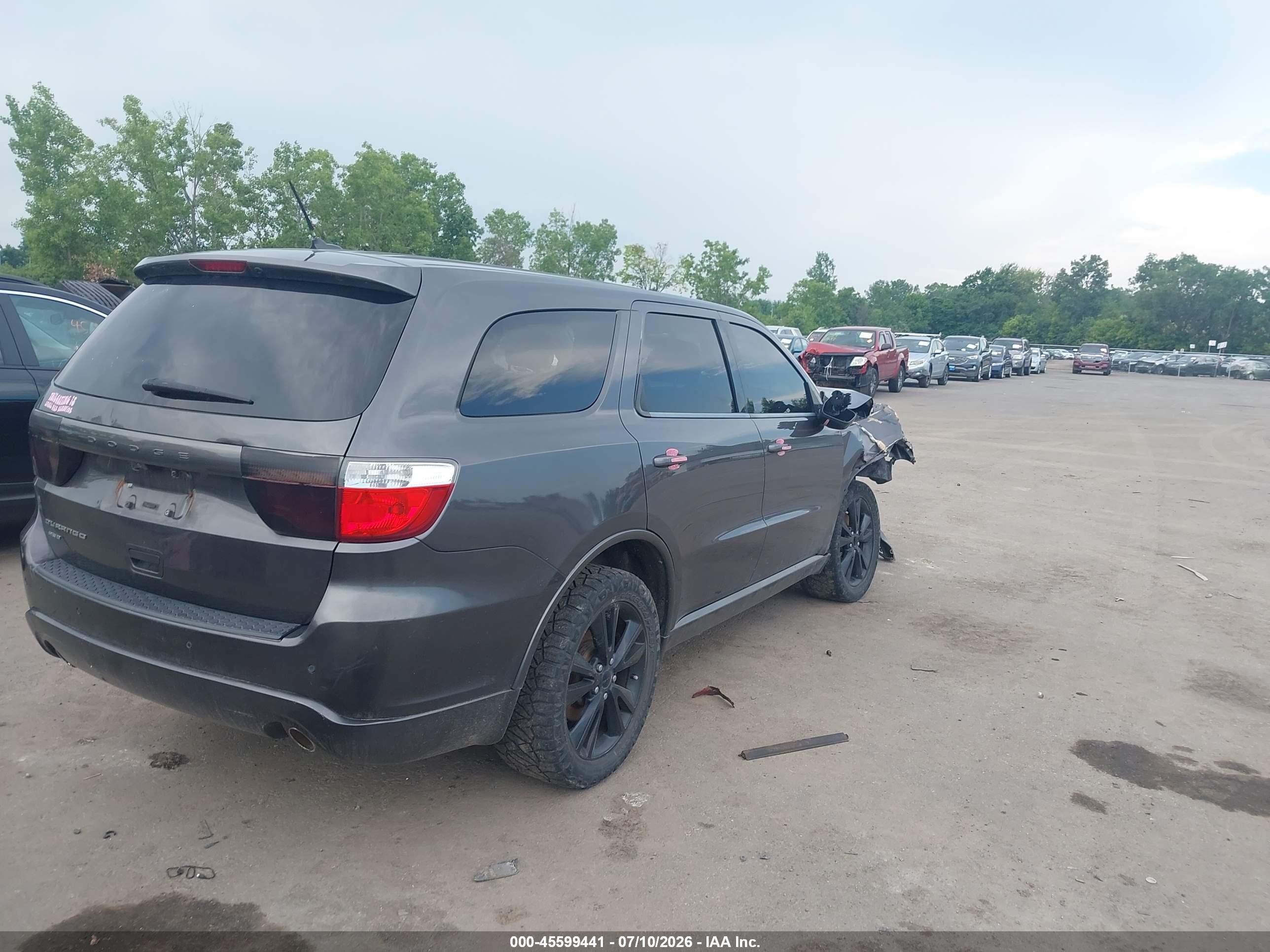2013 Dodge Durango Sxt Gray vin: 1C4RDJAG6DC687356