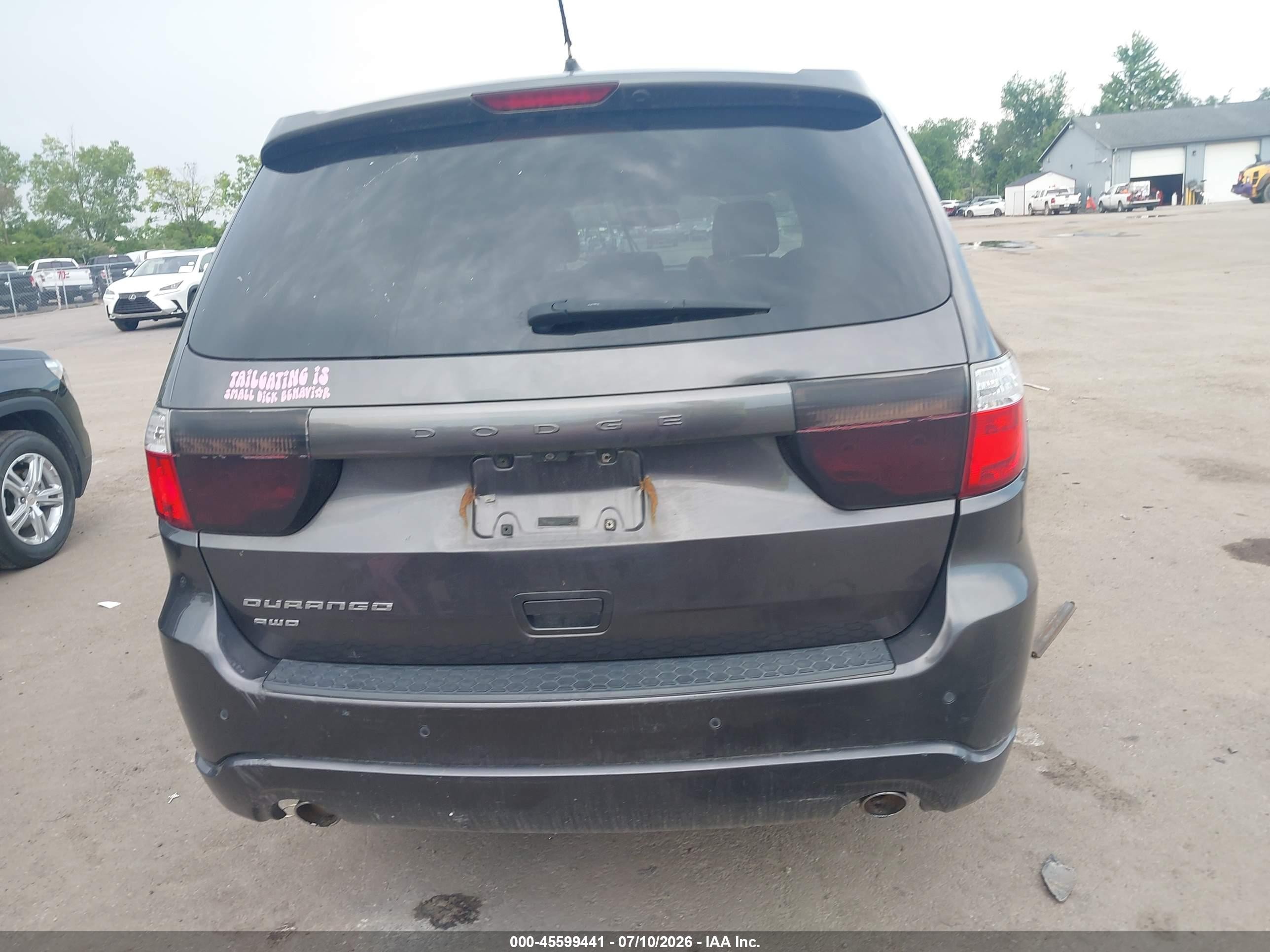 2013 Dodge Durango Sxt Gray vin: 1C4RDJAG6DC687356