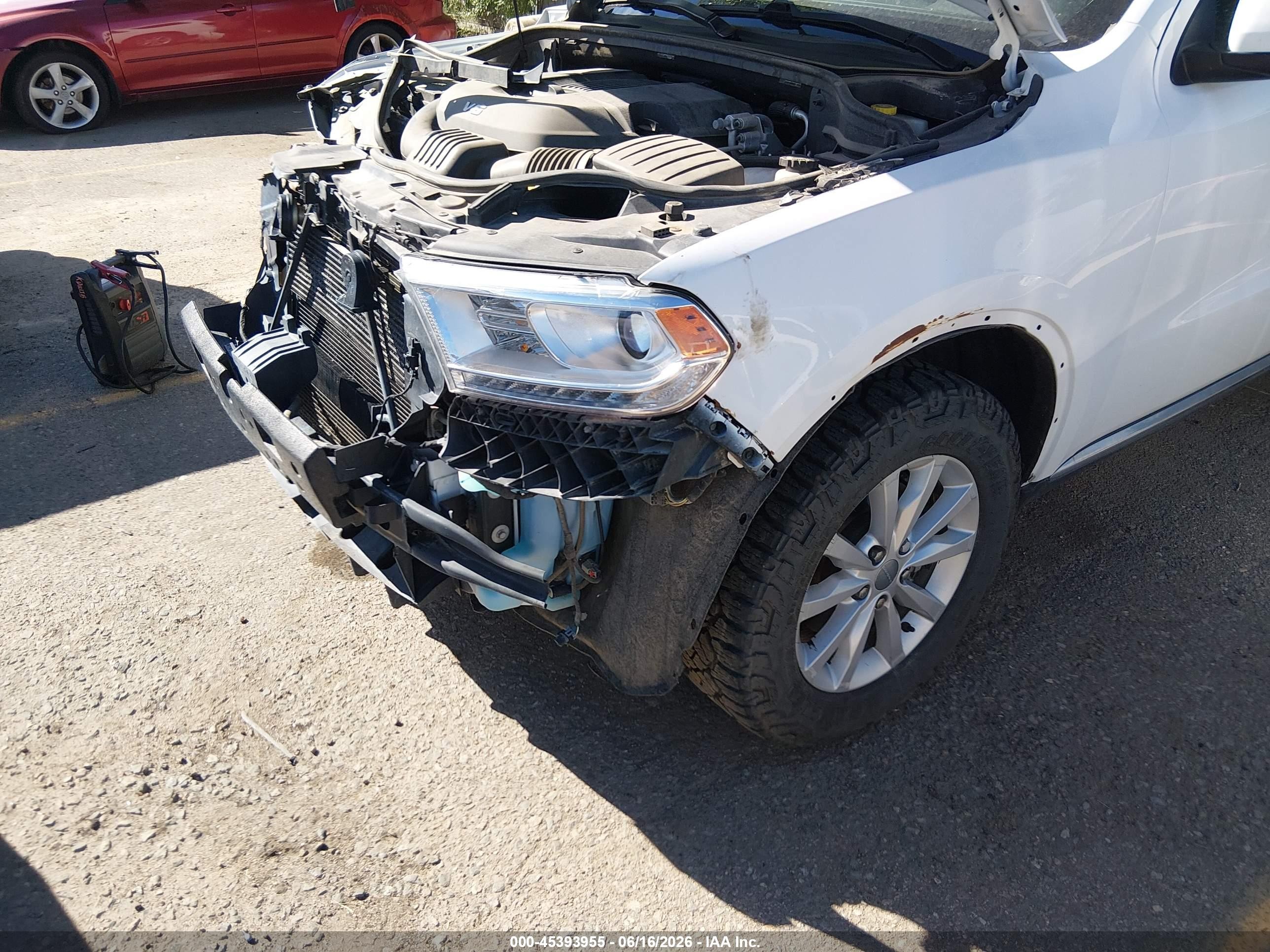 2015 Dodge Durango Sxt White vin: 1C4RDJAG6FC796175