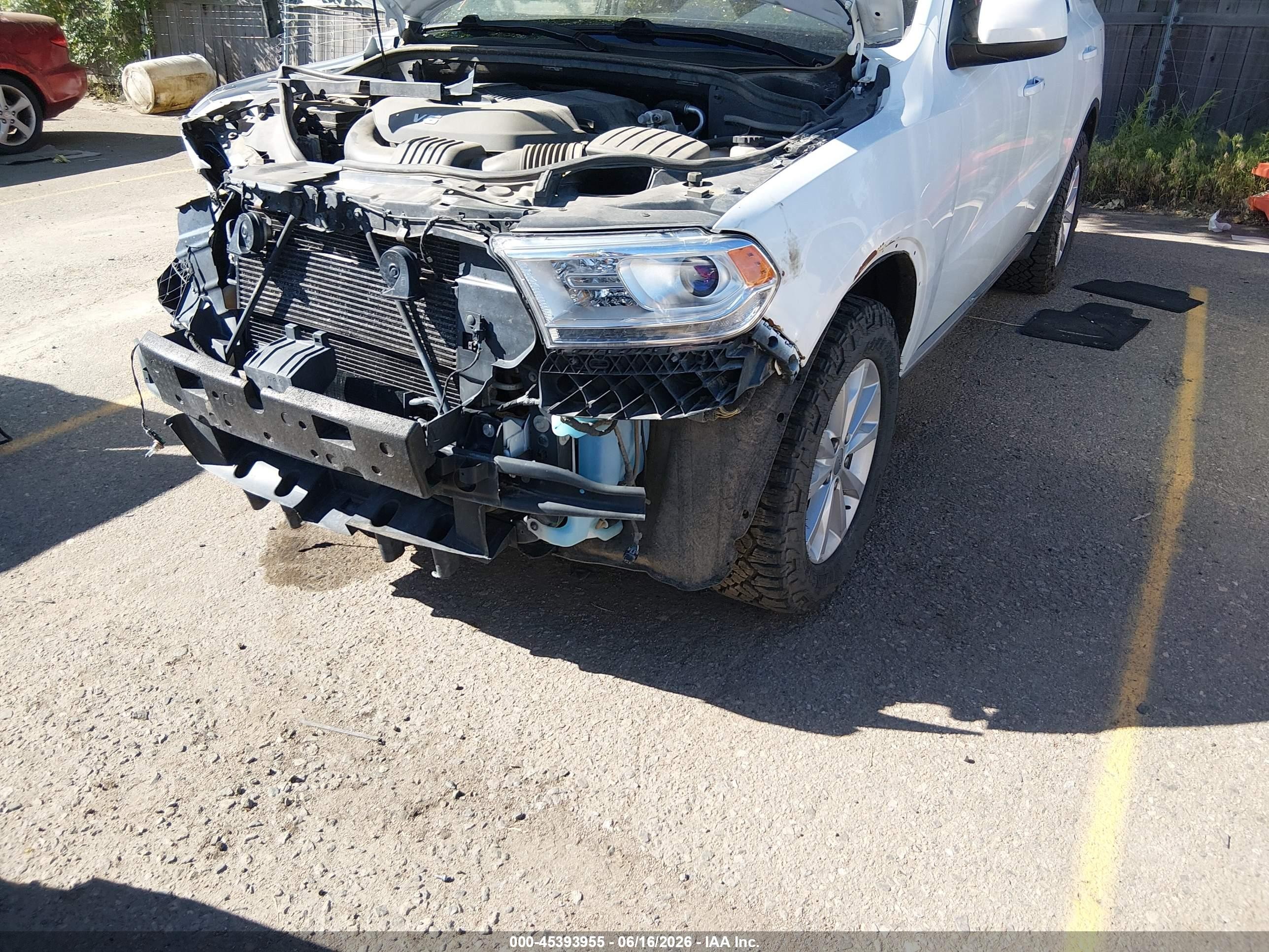 2015 Dodge Durango Sxt White vin: 1C4RDJAG6FC796175