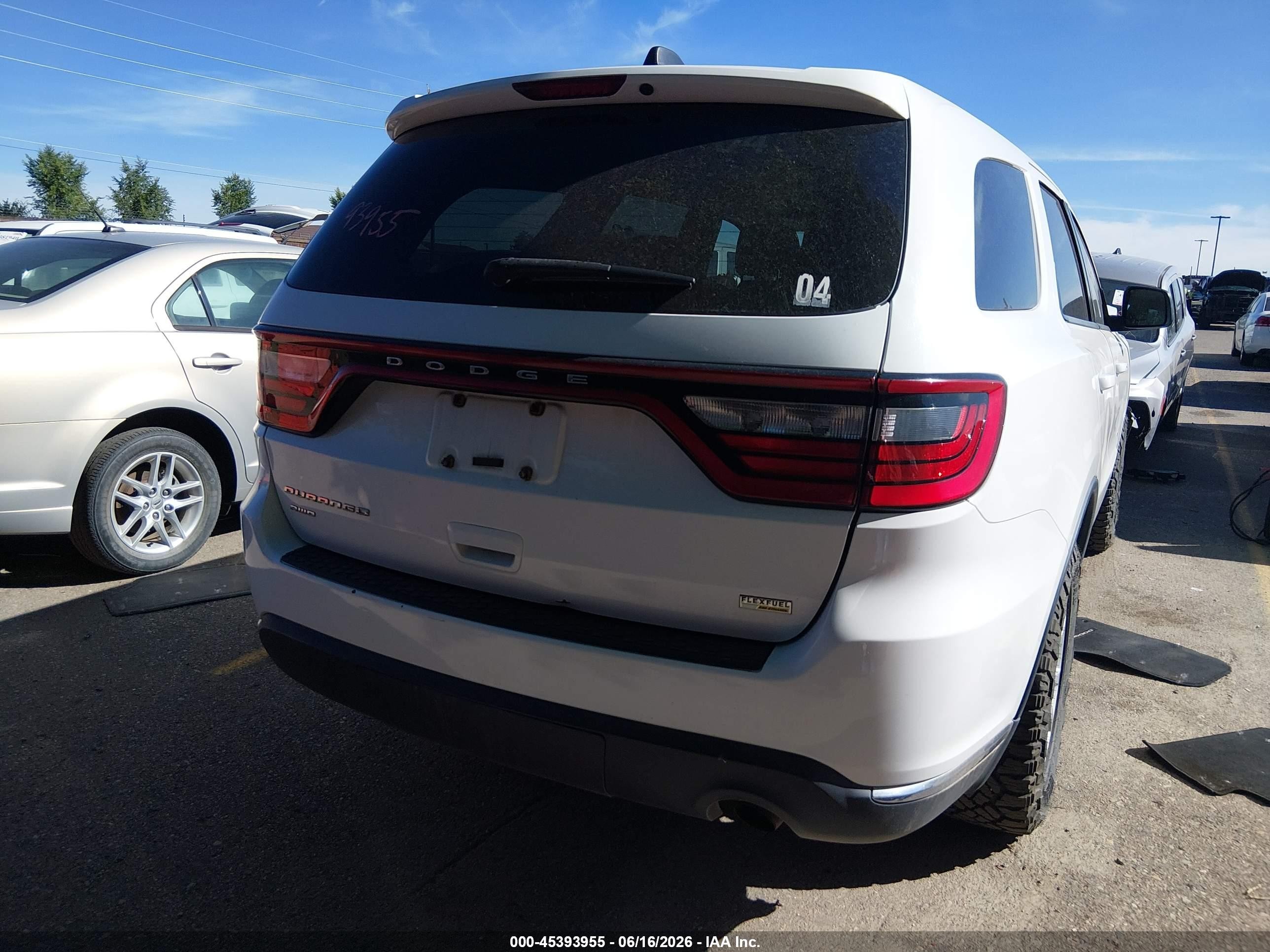2015 Dodge Durango Sxt White vin: 1C4RDJAG6FC796175