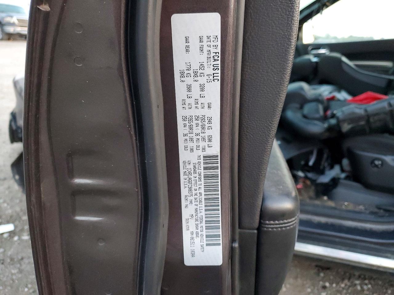 2015 Dodge Durango Sxt Gray vin: 1C4RDJAG6FC908375