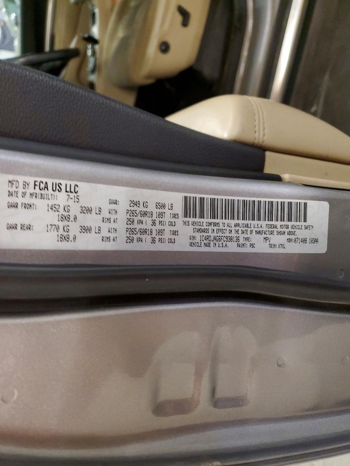 2015 Dodge Durango Sxt Silver vin: 1C4RDJAG6FC938136