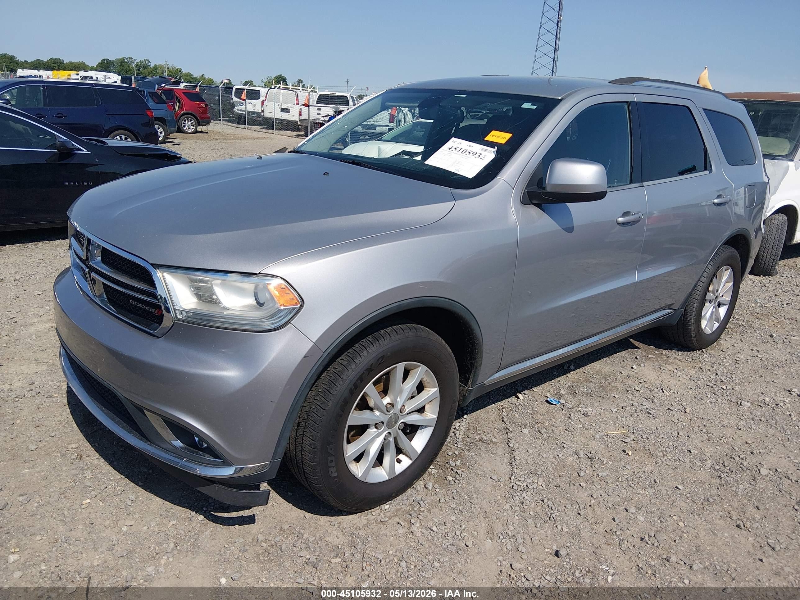 2014 Dodge Durango Sxt Silver vin: 1C4RDJAG7EC296007
