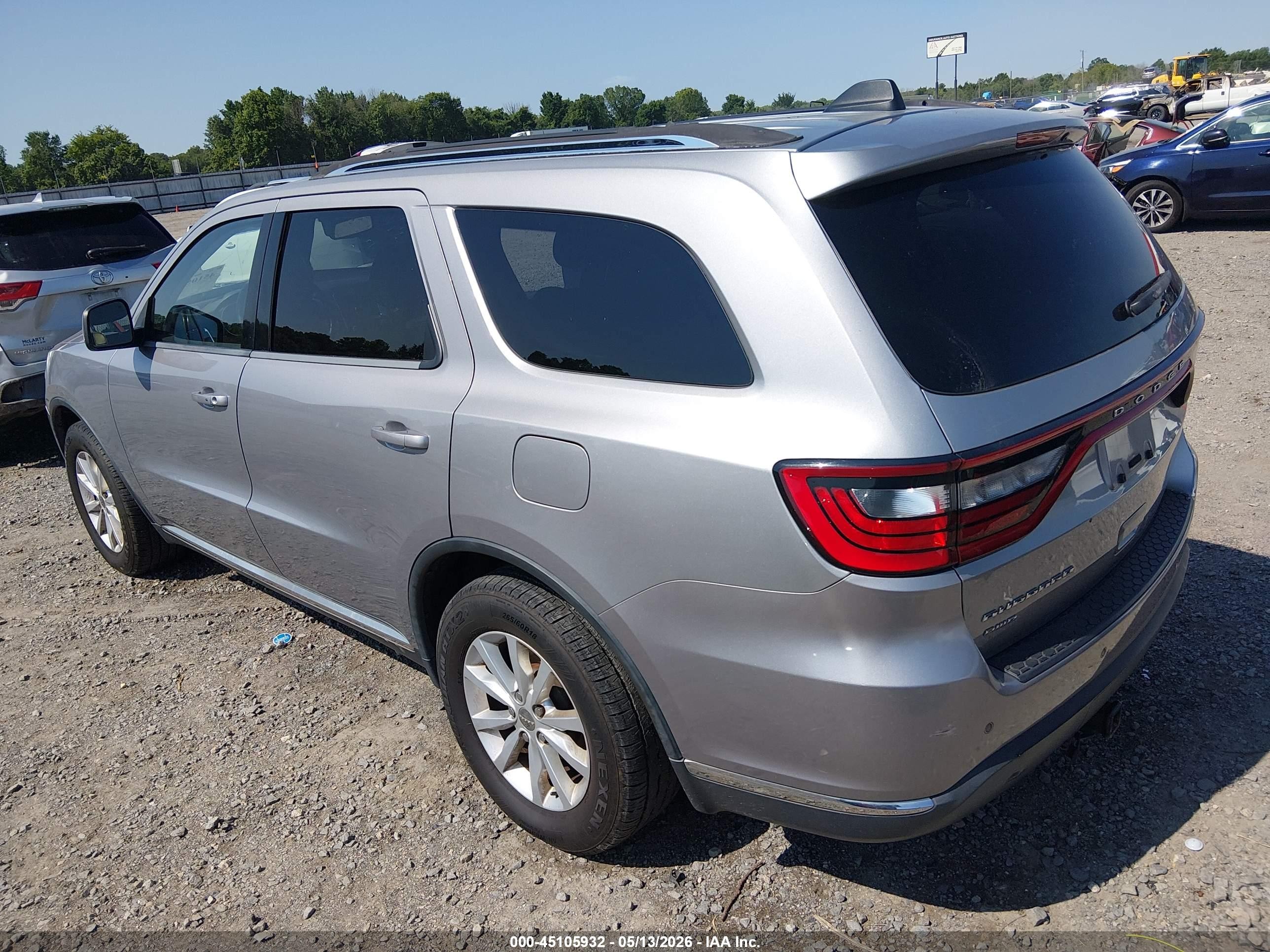2014 Dodge Durango Sxt Silver vin: 1C4RDJAG7EC296007
