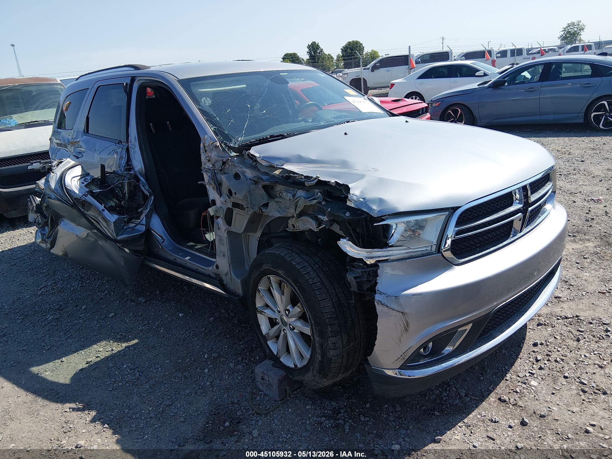 2014 Dodge Durango Sxt Silver vin: 1C4RDJAG7EC296007