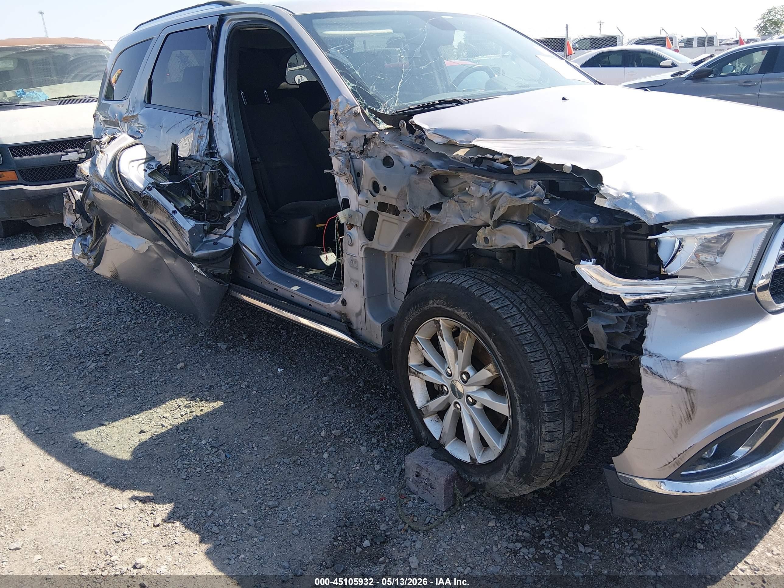 2014 Dodge Durango Sxt Silver vin: 1C4RDJAG7EC296007