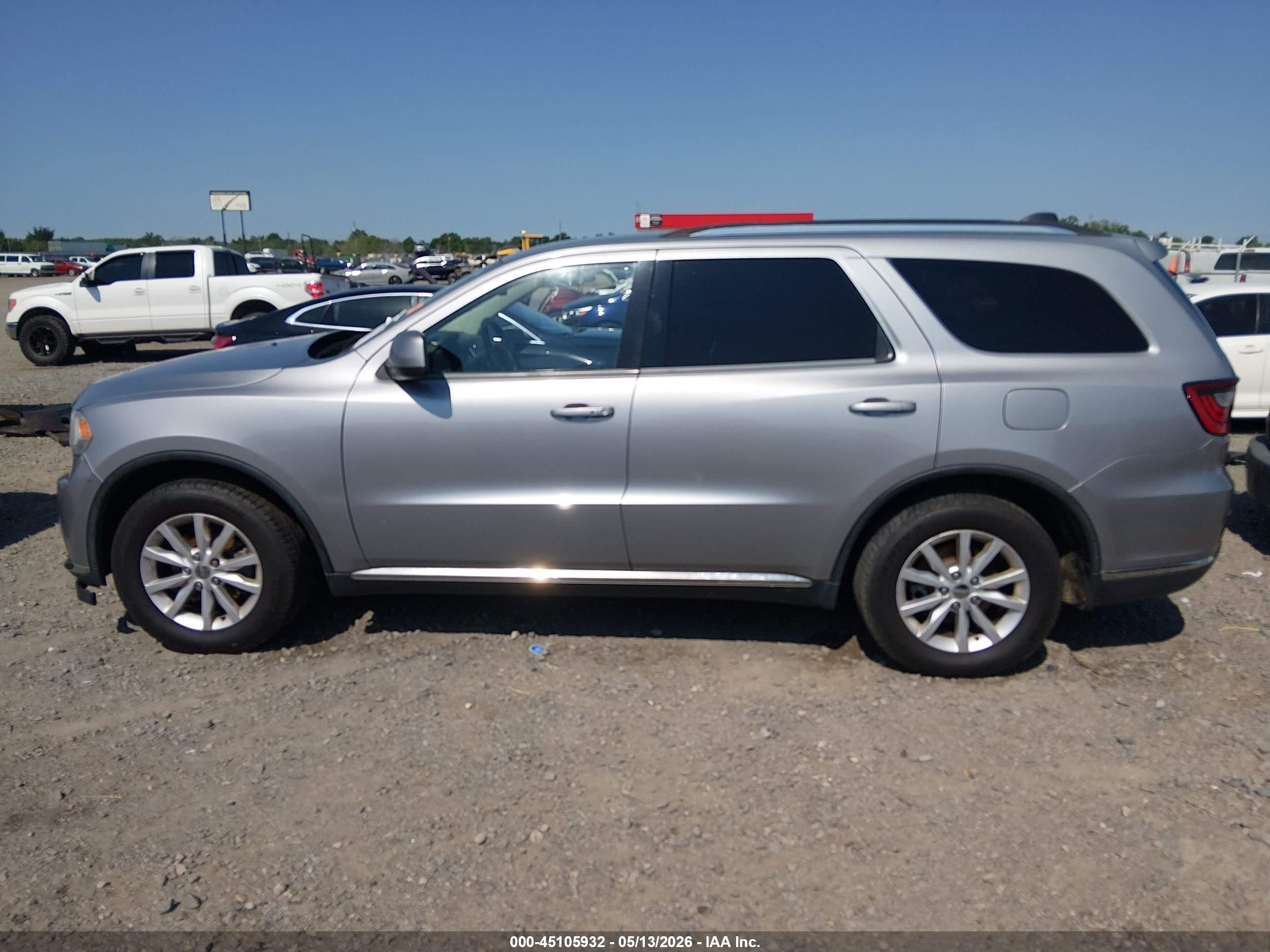 2014 Dodge Durango Sxt Silver vin: 1C4RDJAG7EC296007