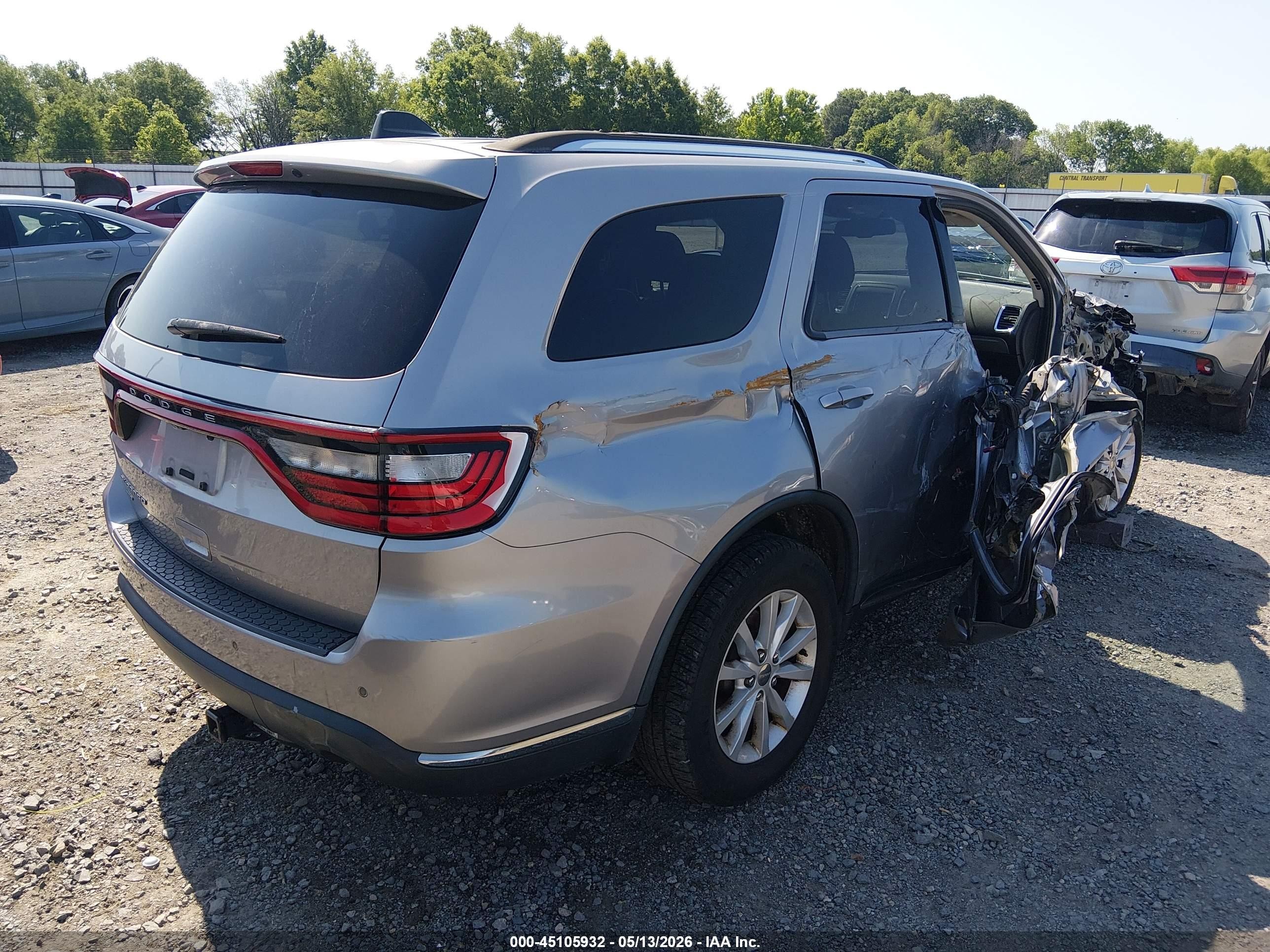 2014 Dodge Durango Sxt Silver vin: 1C4RDJAG7EC296007