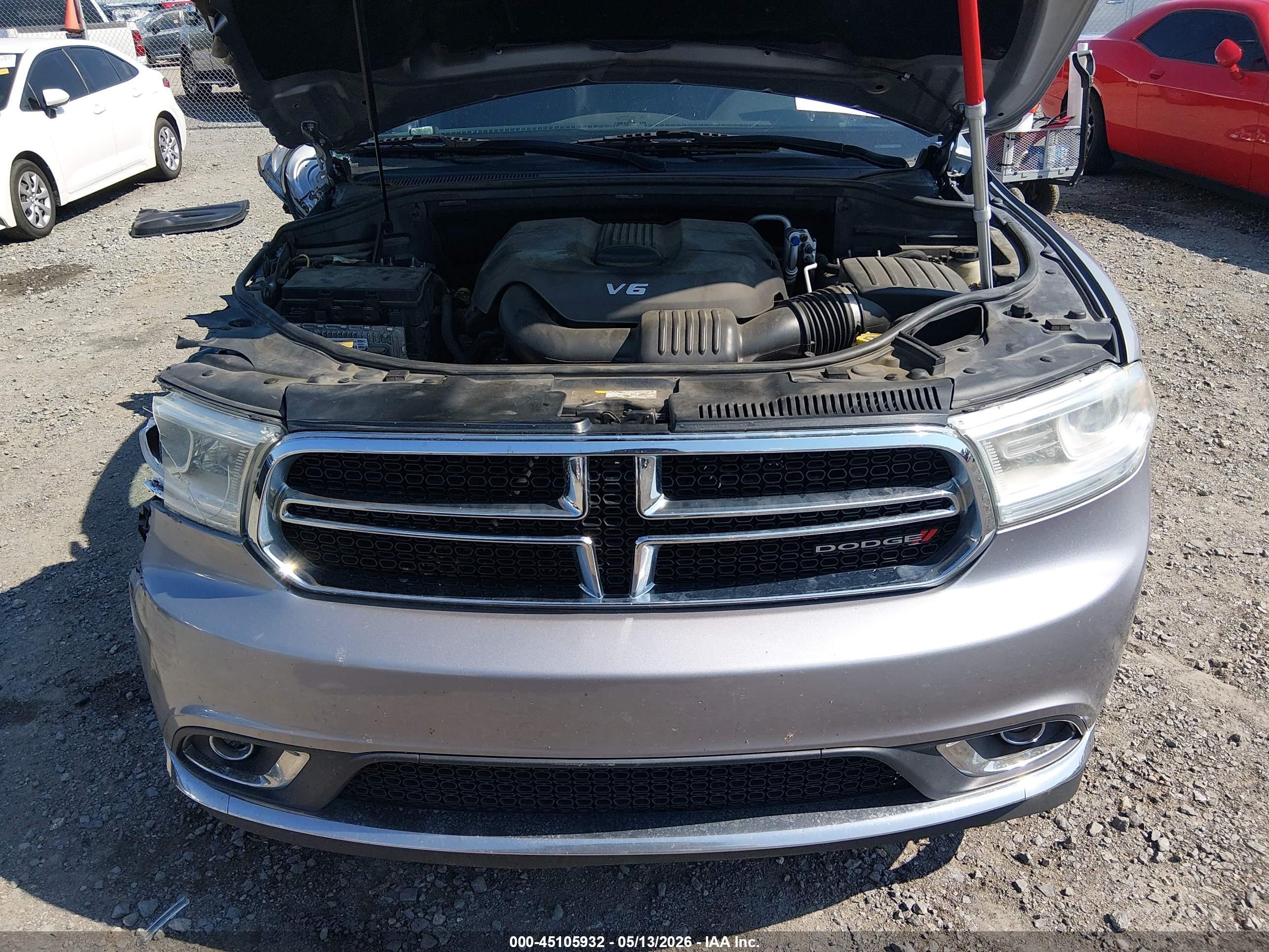 2014 Dodge Durango Sxt Silver vin: 1C4RDJAG7EC296007