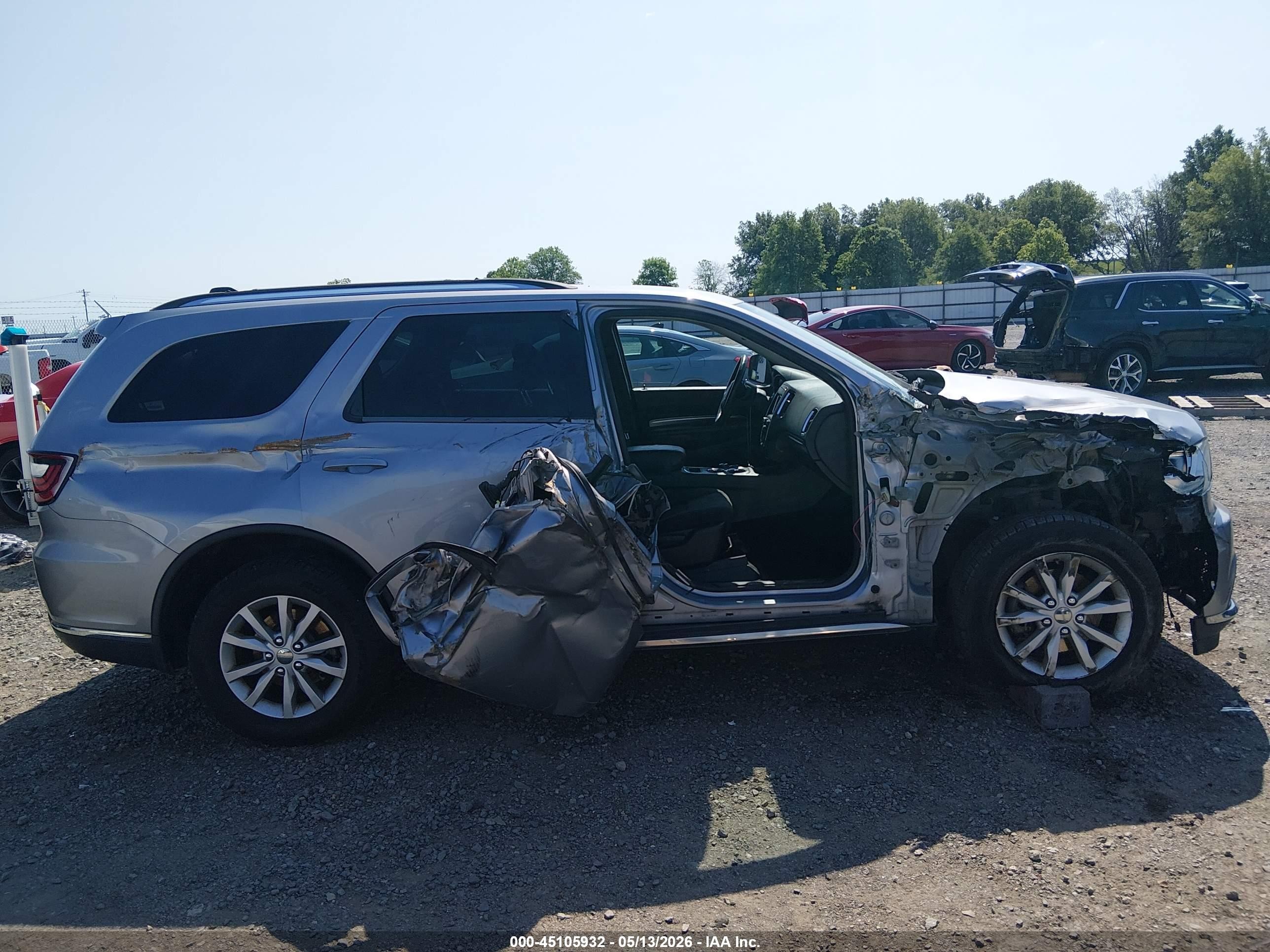 2014 Dodge Durango Sxt Silver vin: 1C4RDJAG7EC296007