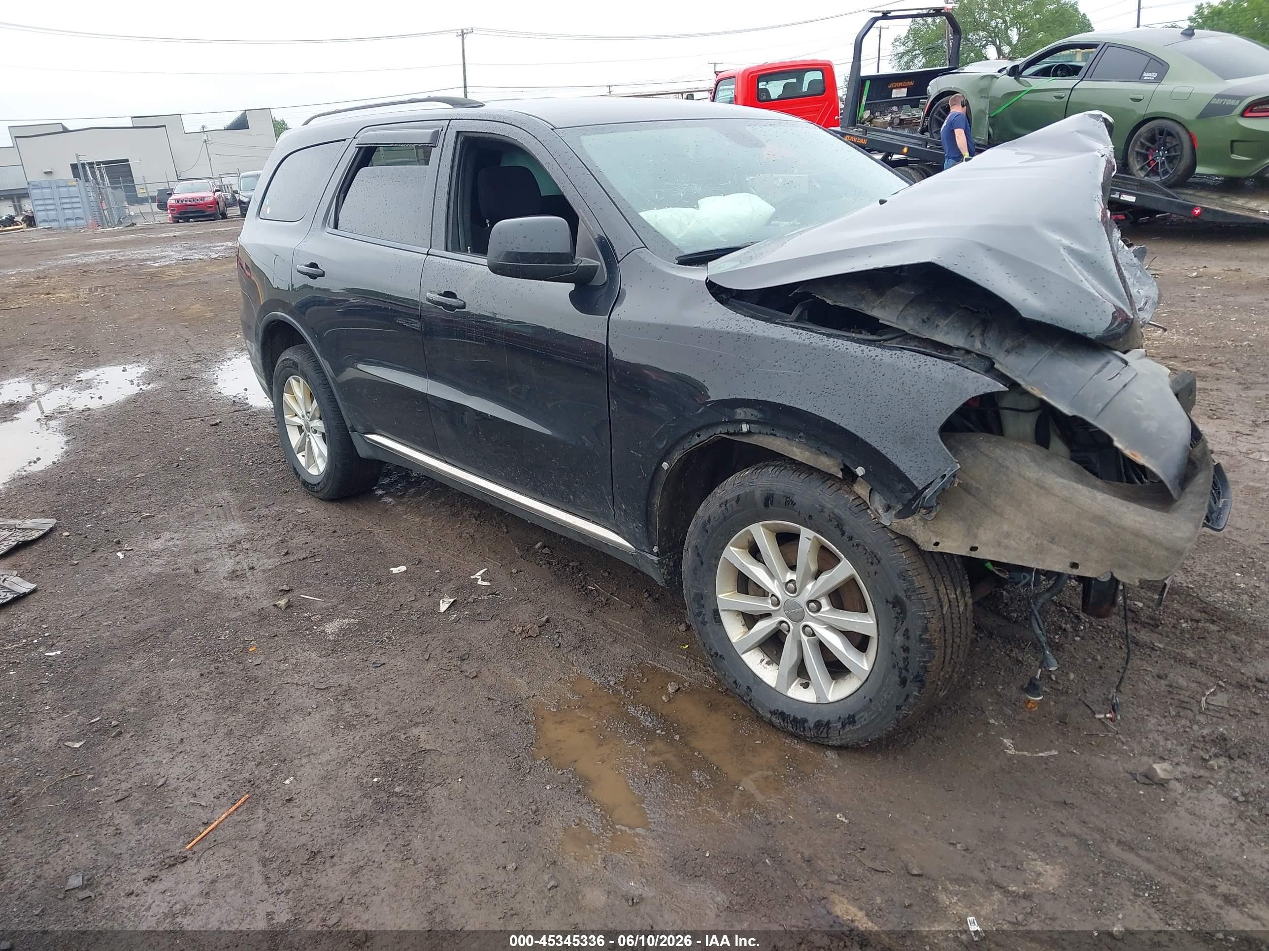 2014 Dodge Durango Sxt Black vin: 1C4RDJAG7EC374754