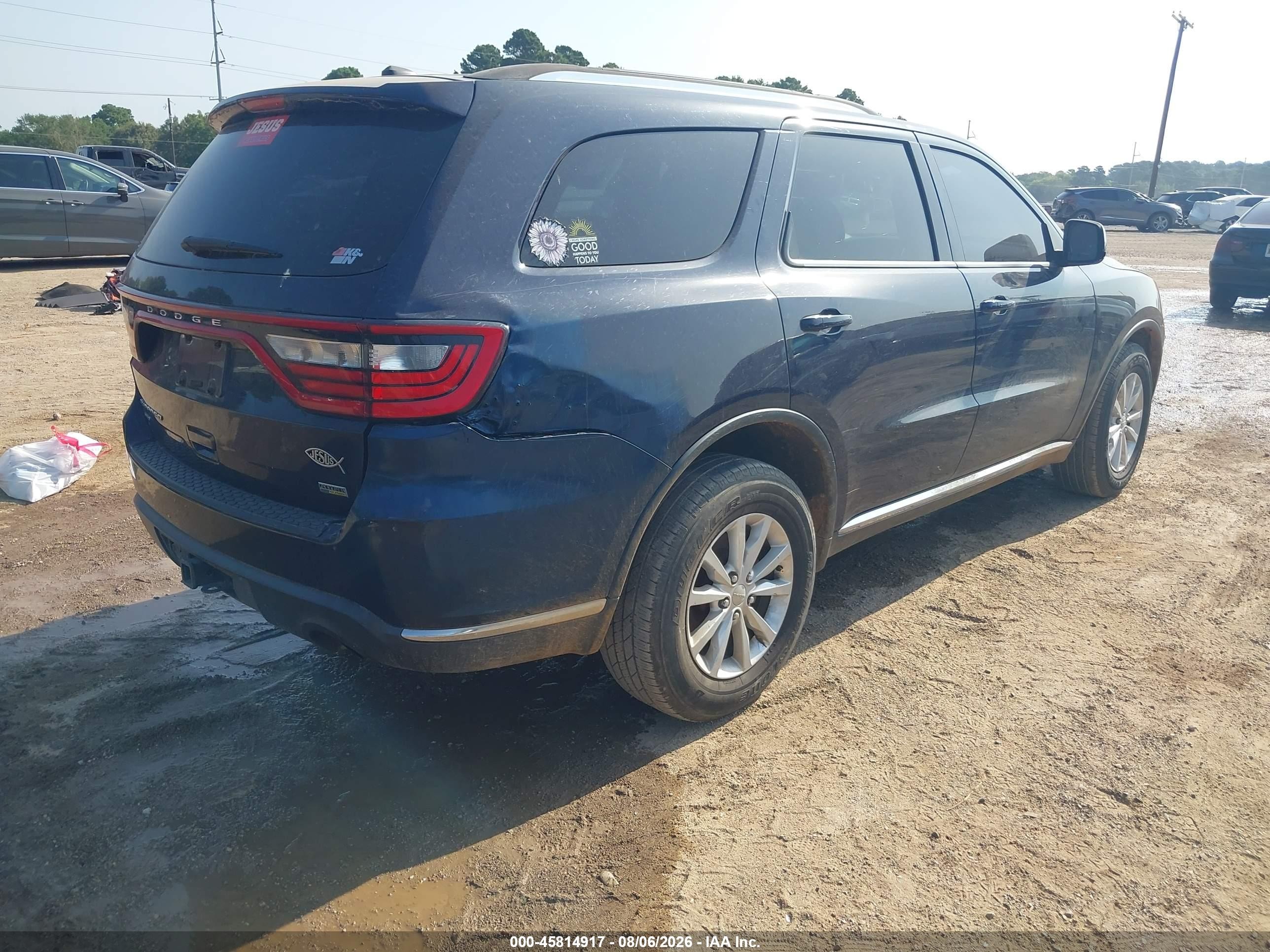 2014 Dodge Durango Sxt Navy vin: 1C4RDJAG7EC590247