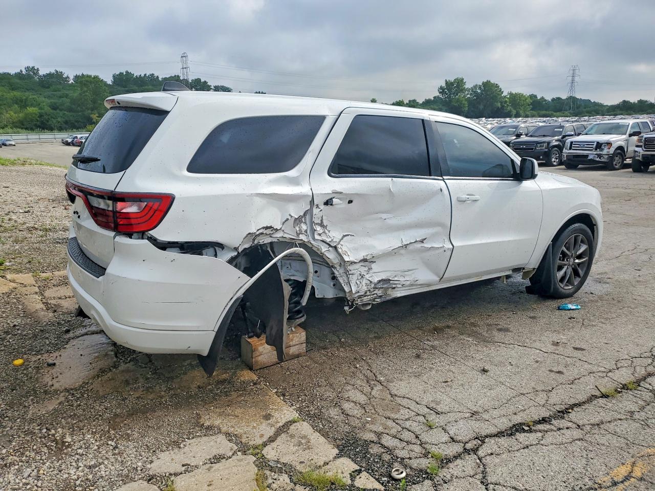 2014 Dodge Durango Sxt White vin: 1C4RDJAG7EC596288