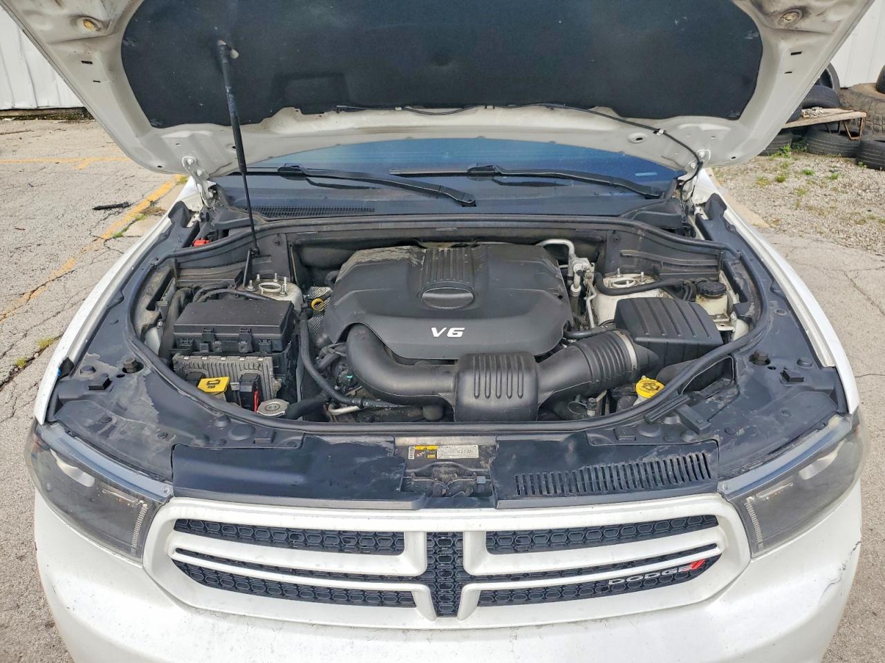 2014 Dodge Durango Sxt White vin: 1C4RDJAG7EC596288