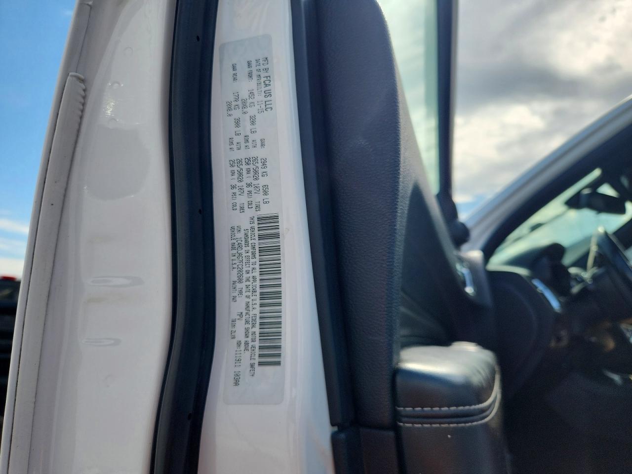 2015 Dodge Durango Sxt Белый vin: 1C4RDJAG7FC202600