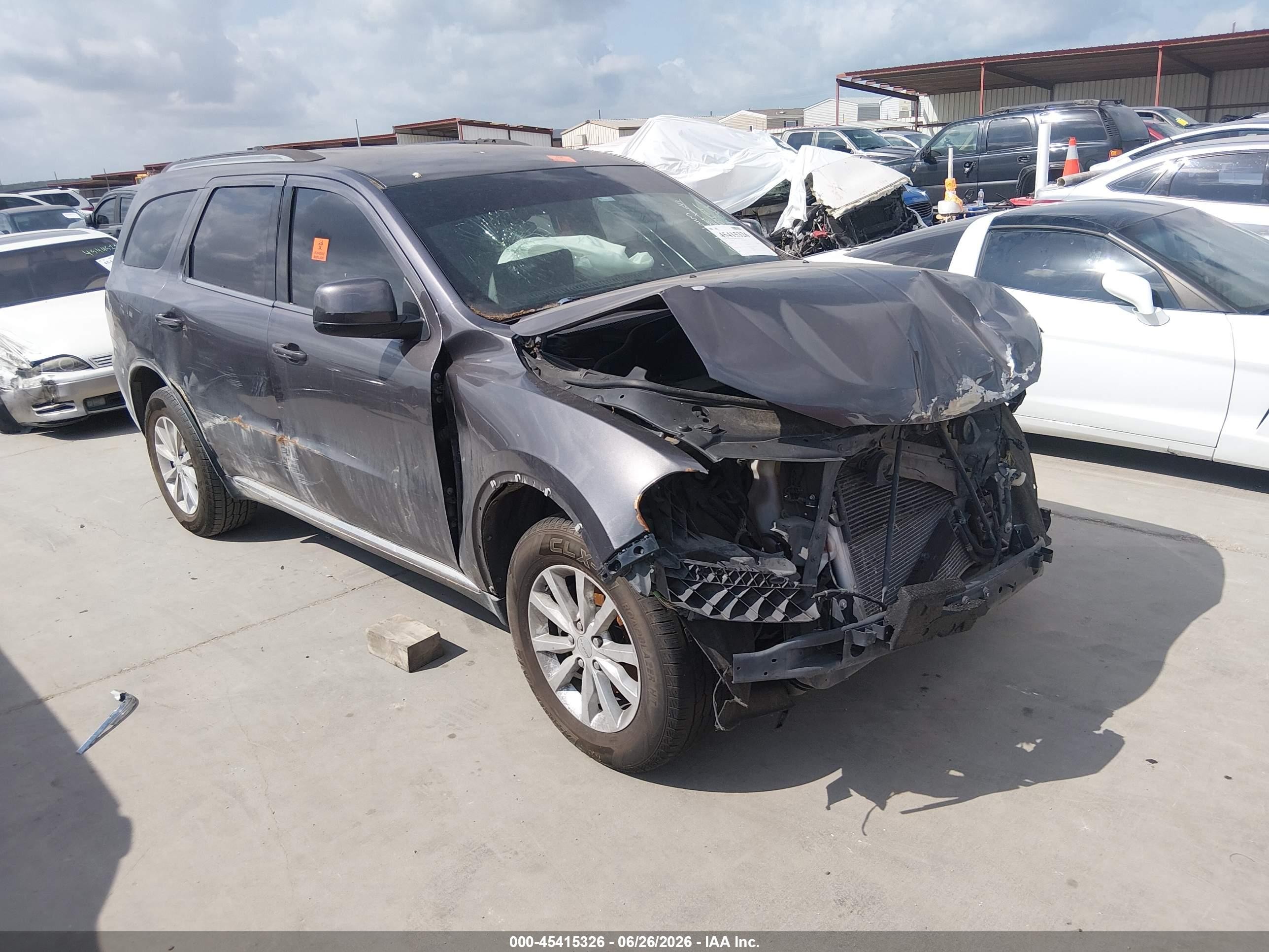2015 Dodge Durango Sxt Gray vin: 1C4RDJAG7FC709772