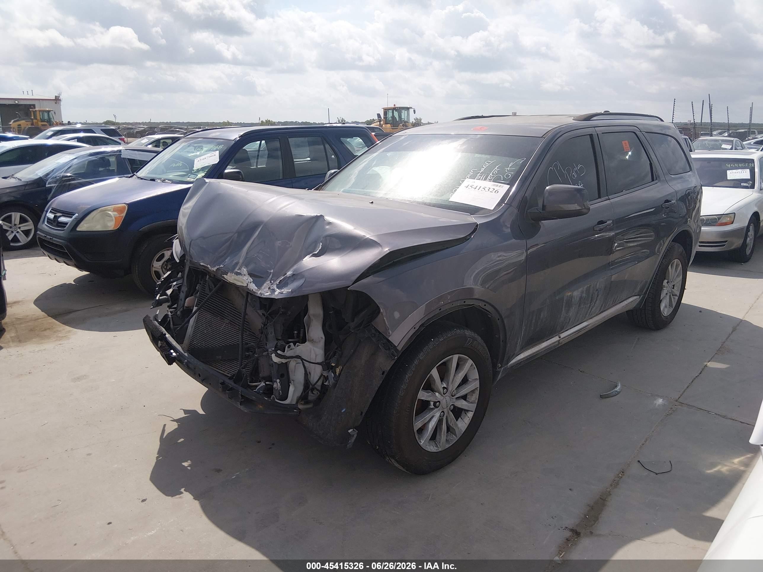 2015 Dodge Durango Sxt Gray vin: 1C4RDJAG7FC709772