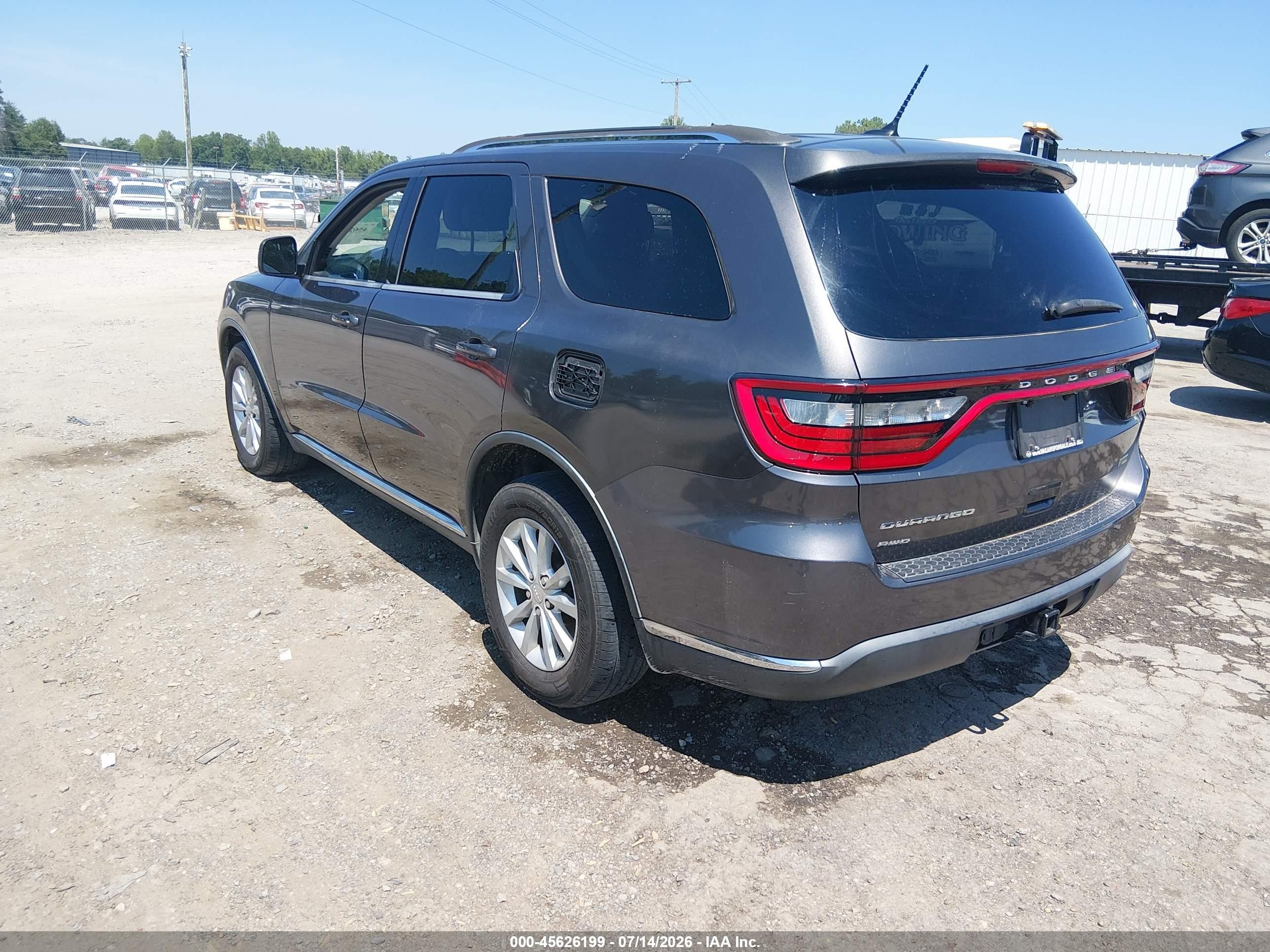 2015 Dodge Durango Sxt Серый vin: 1C4RDJAG7FC741346