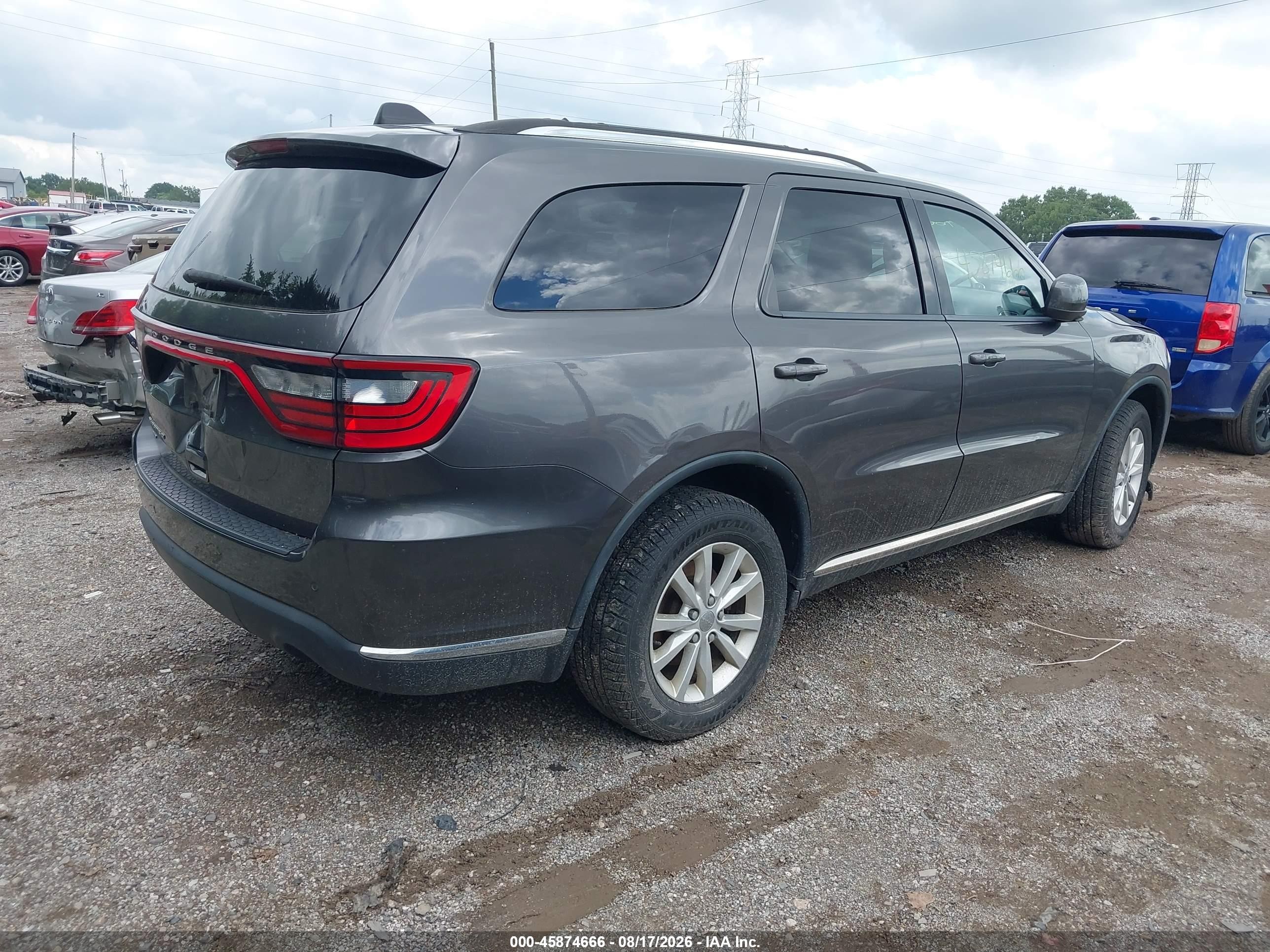 2014 Dodge Durango Sxt Gray vin: 1C4RDJAG8EC402206