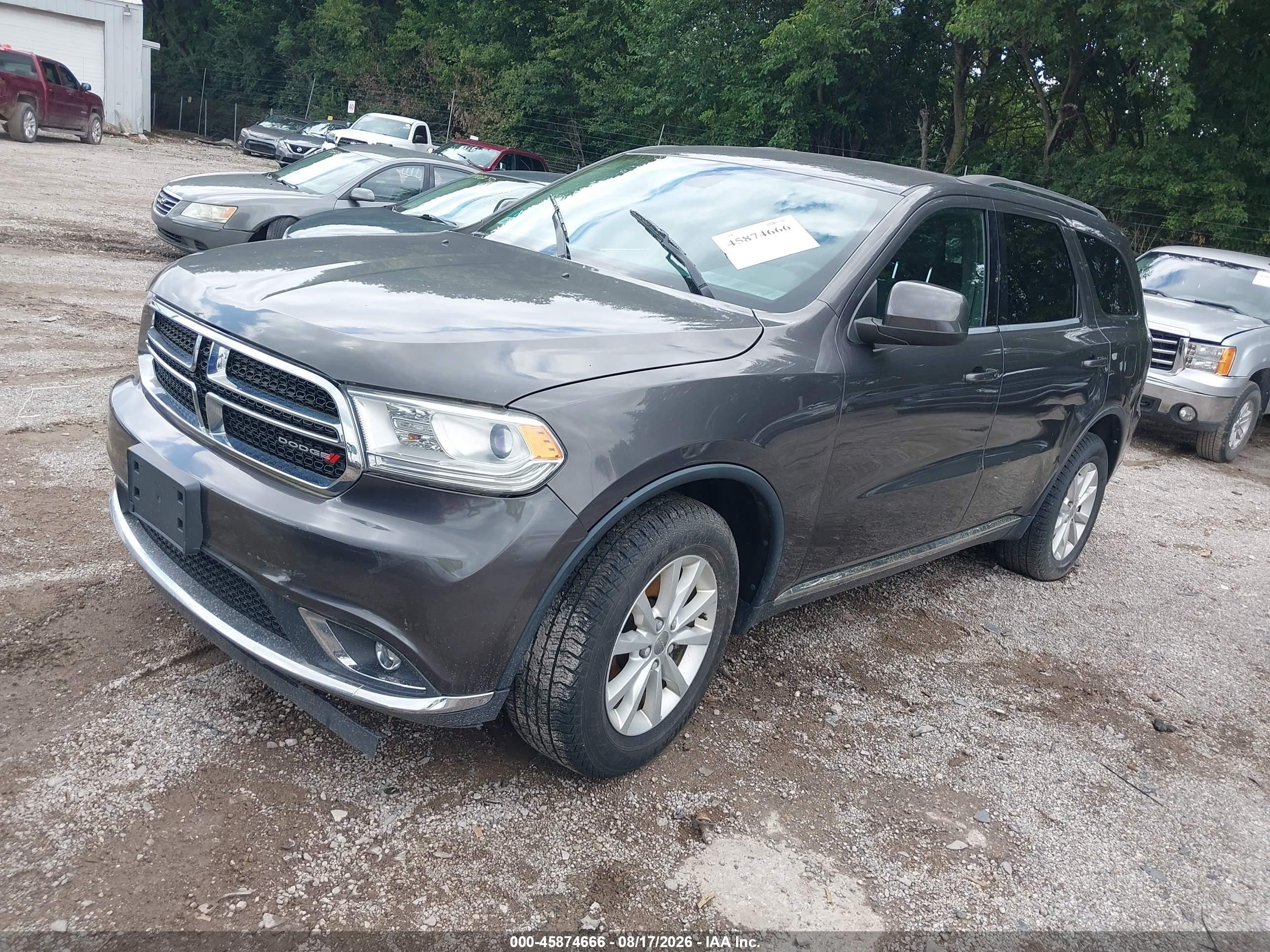 2014 Dodge Durango Sxt Gray vin: 1C4RDJAG8EC402206