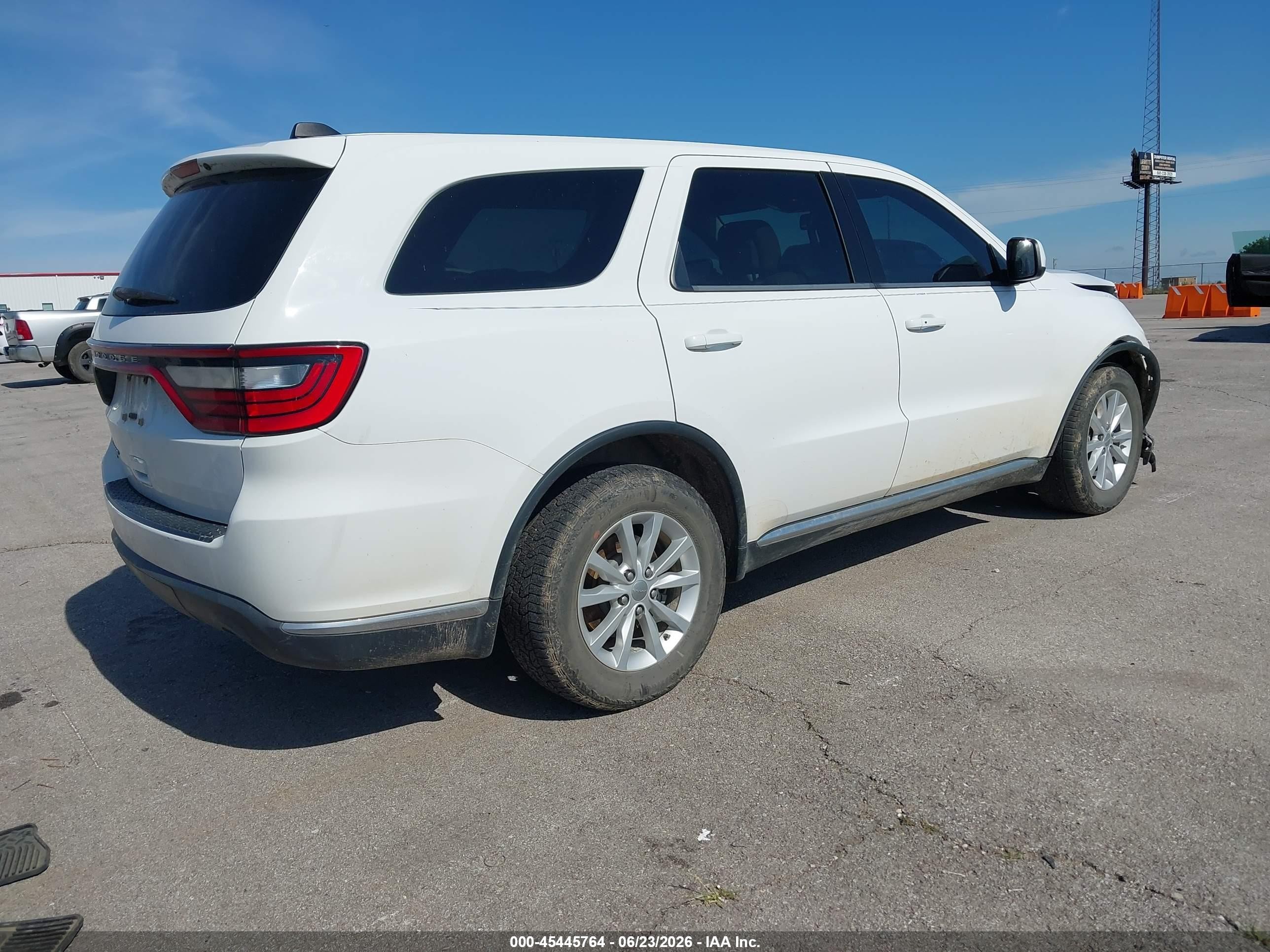 2015 Dodge Durango Sxt White vin: 1C4RDJAG8FC110136