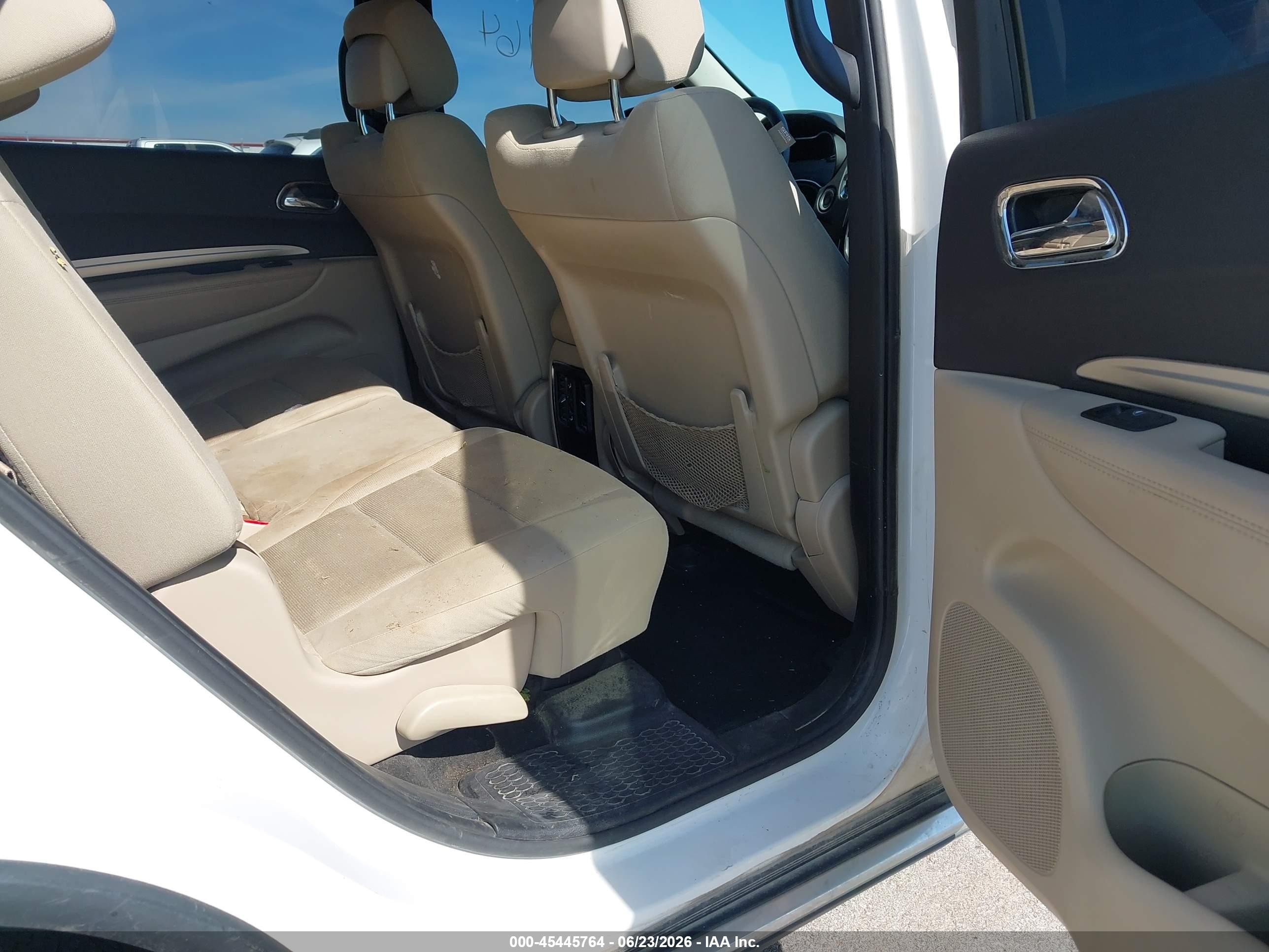 2015 Dodge Durango Sxt White vin: 1C4RDJAG8FC110136