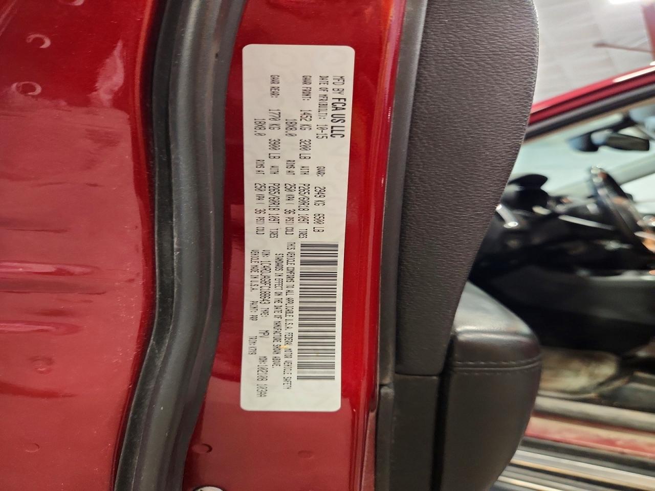 2015 Dodge Durango Sxt Red vin: 1C4RDJAG8FC188643