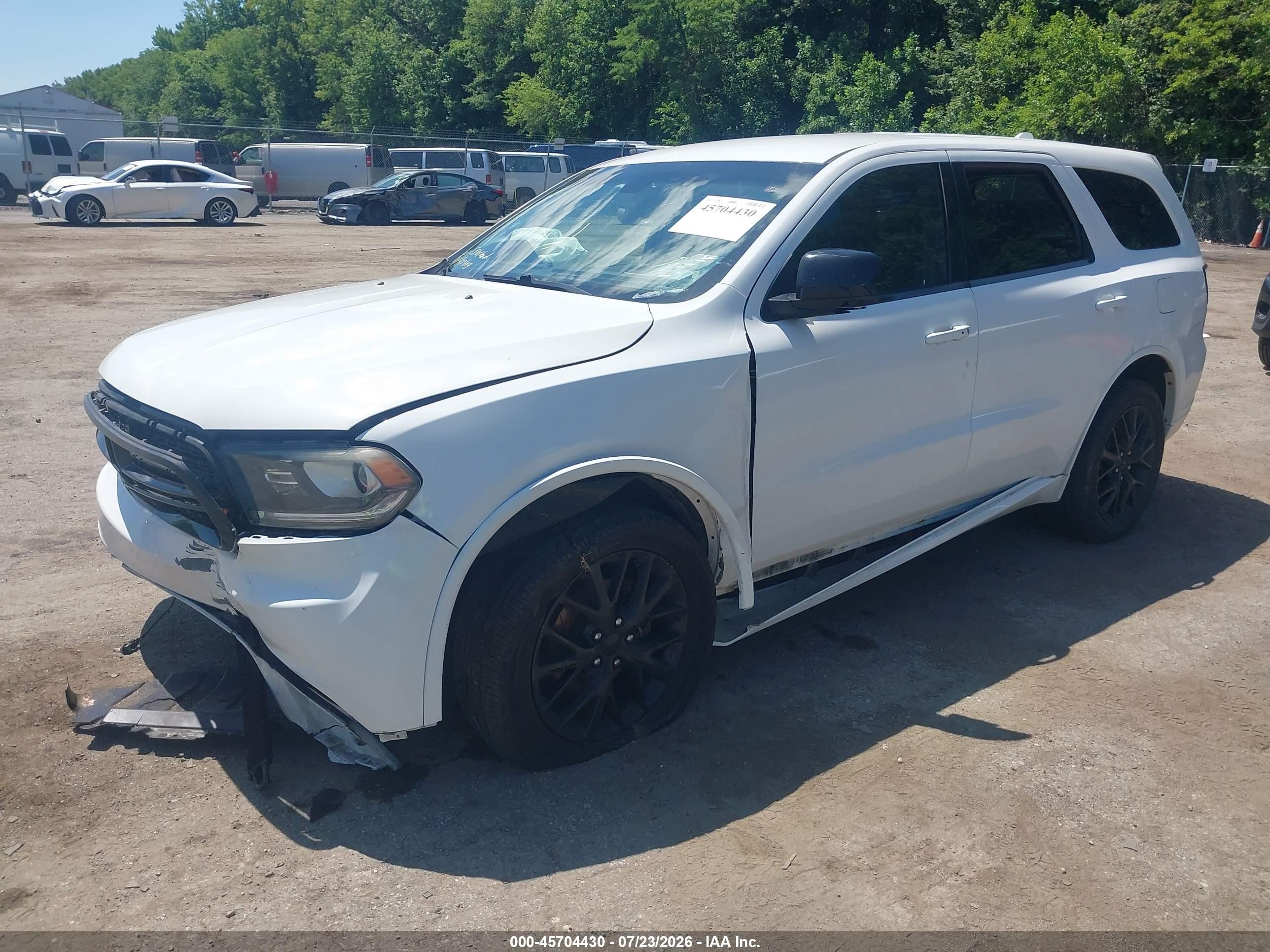 2015 Dodge Durango Sxt White vin: 1C4RDJAG8FC771567