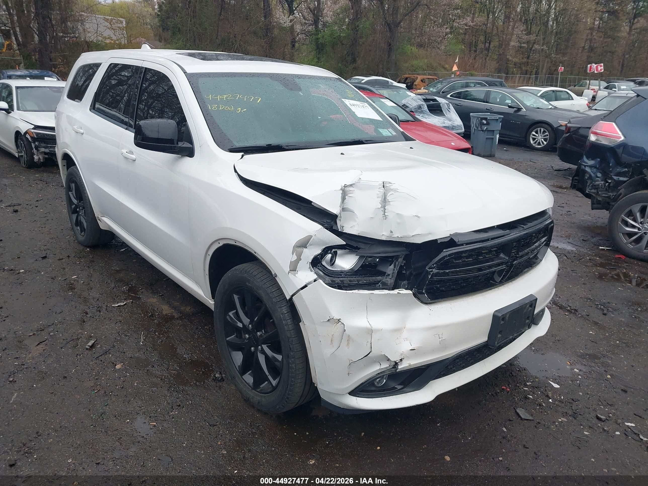 2018 Dodge Durango Sxt Awd White vin: 1C4RDJAG8JC116558