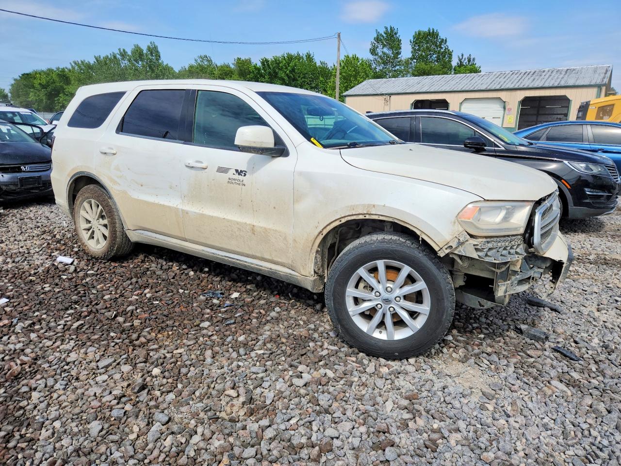 2018 Dodge Durango Sxt White vin: 1C4RDJAG8JC187775
