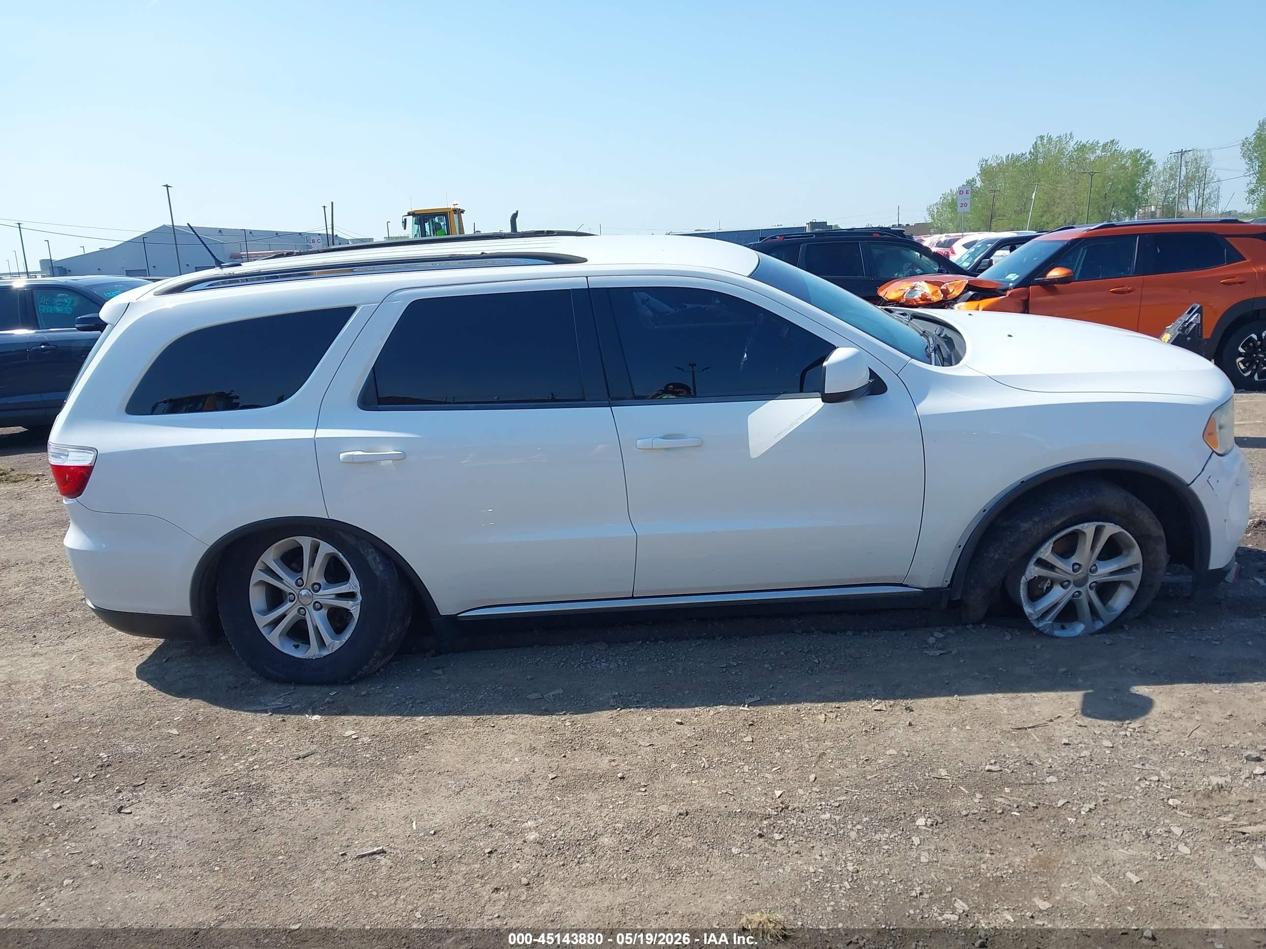 2013 Dodge Durango Sxt White vin: 1C4RDJAG9DC668221