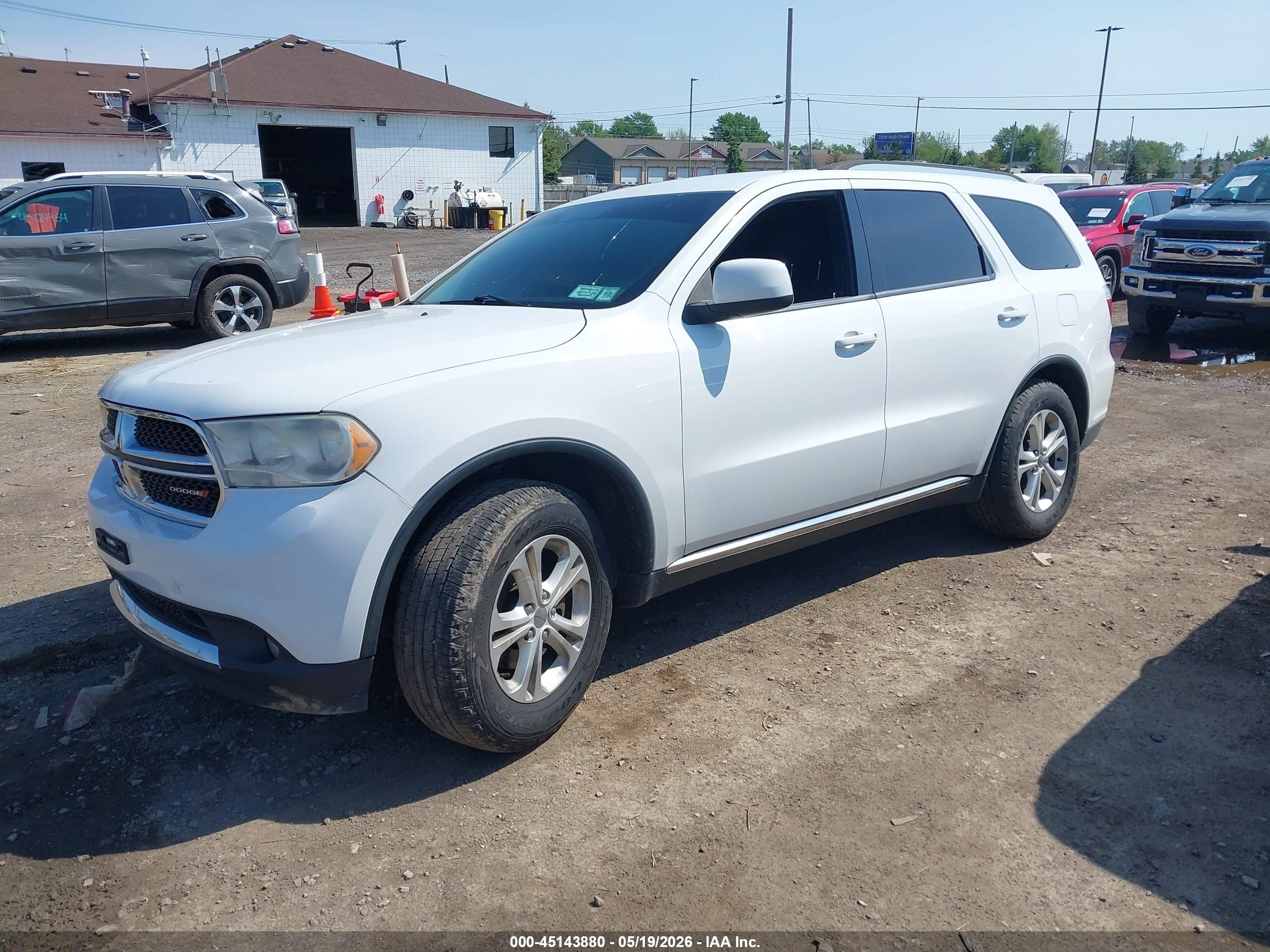 2013 Dodge Durango Sxt White vin: 1C4RDJAG9DC668221