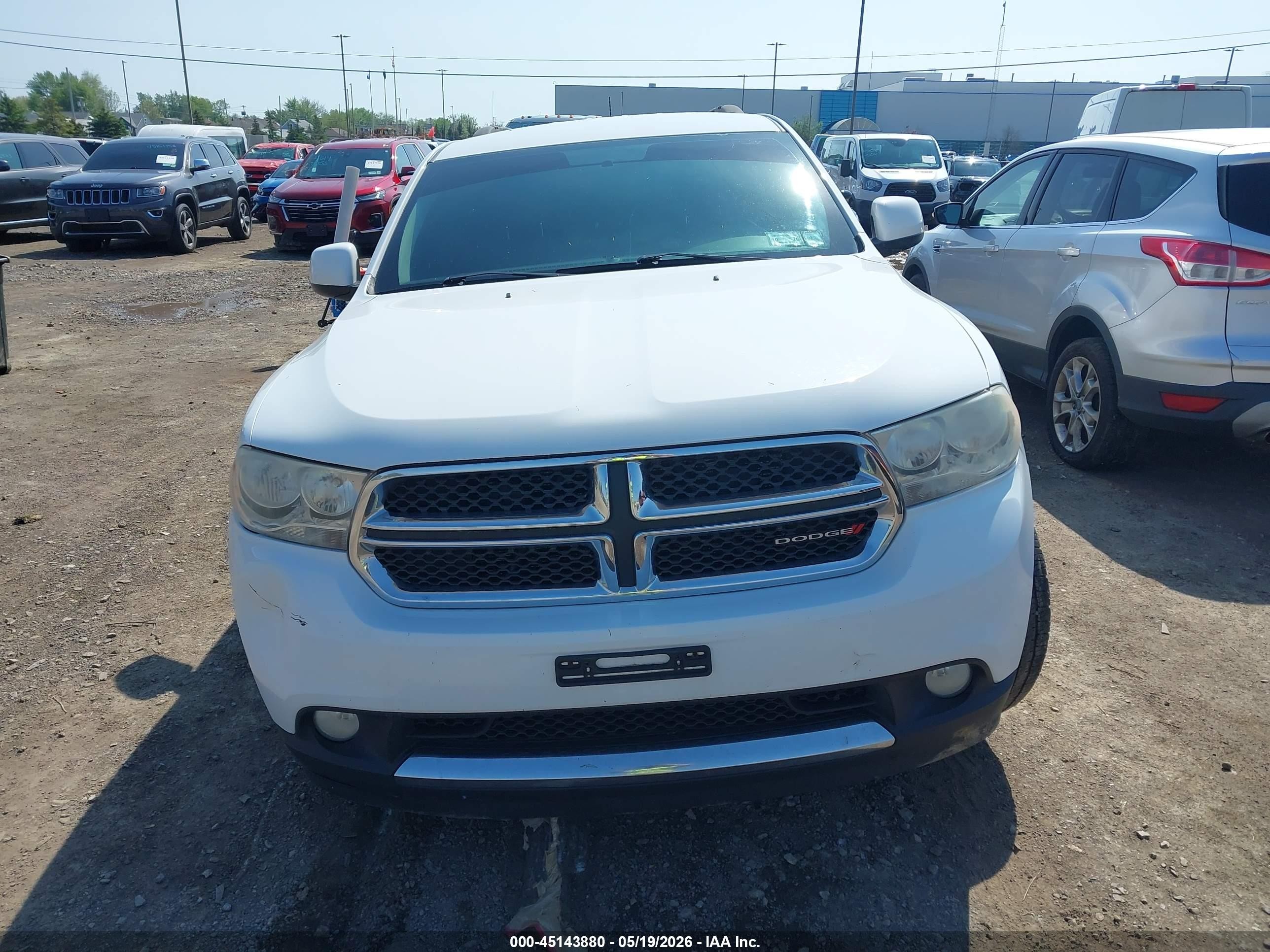 2013 Dodge Durango Sxt White vin: 1C4RDJAG9DC668221