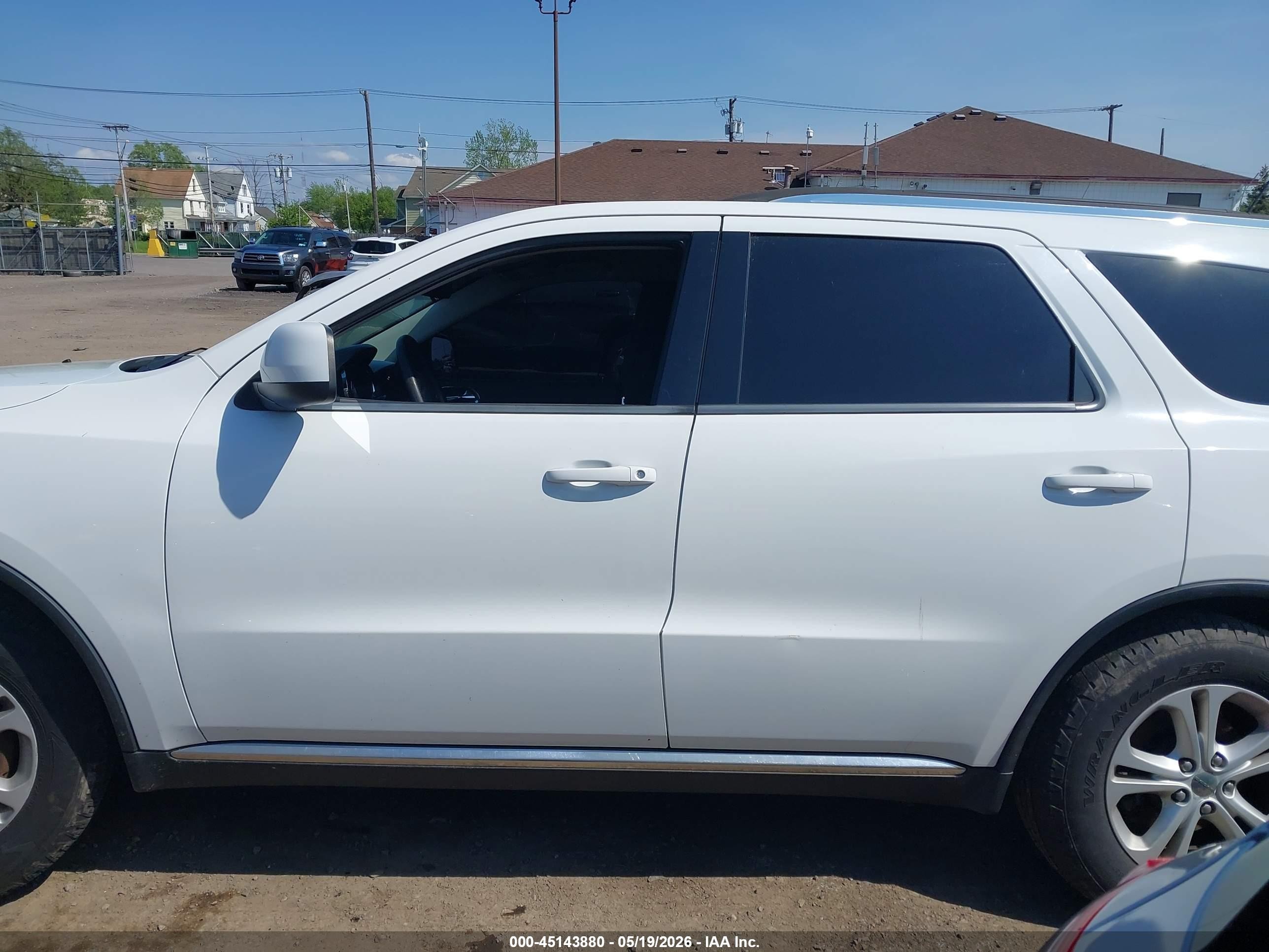 2013 Dodge Durango Sxt White vin: 1C4RDJAG9DC668221