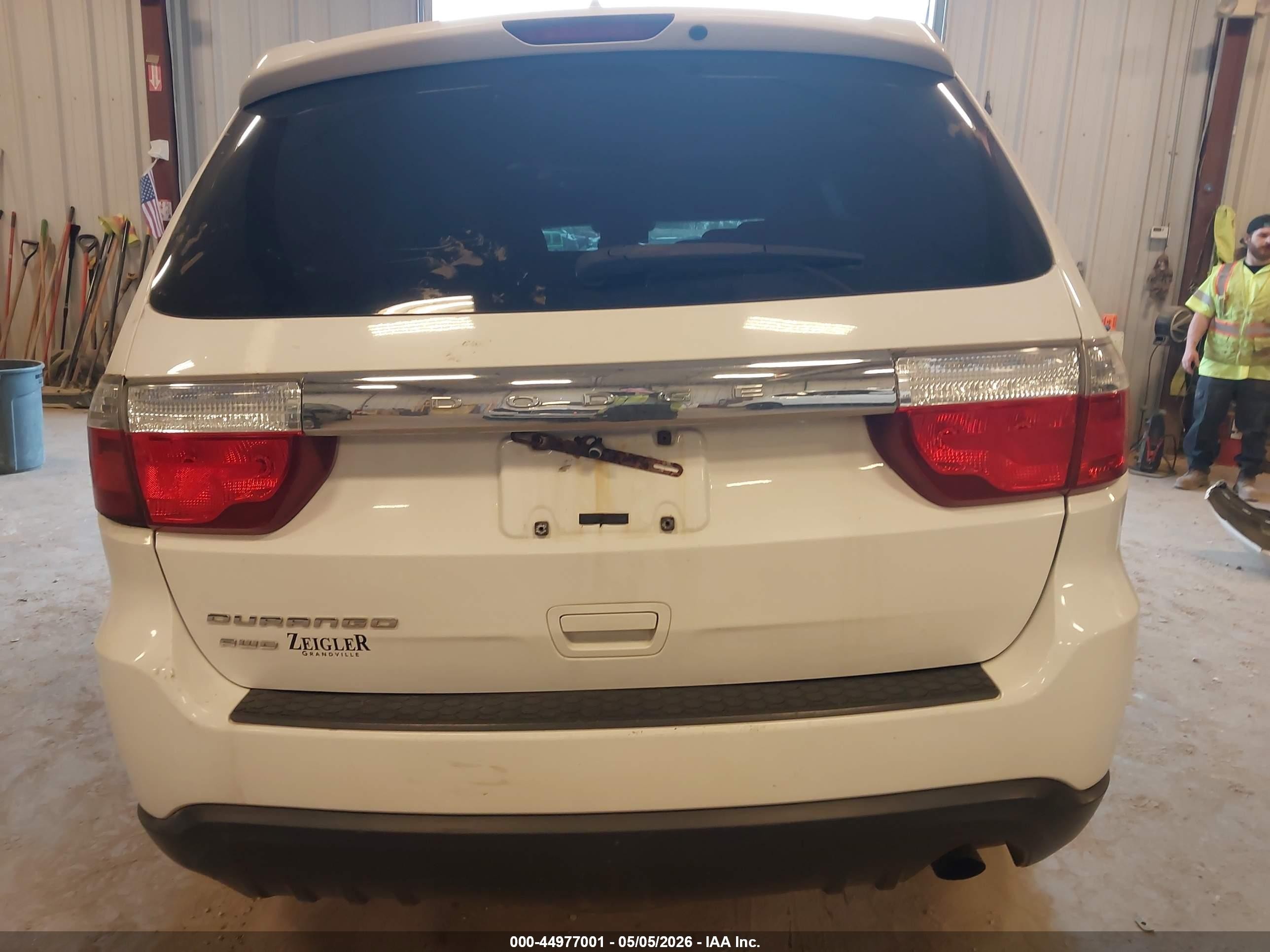 2013 Dodge Durango Sxt White vin: 1C4RDJAG9DC686945