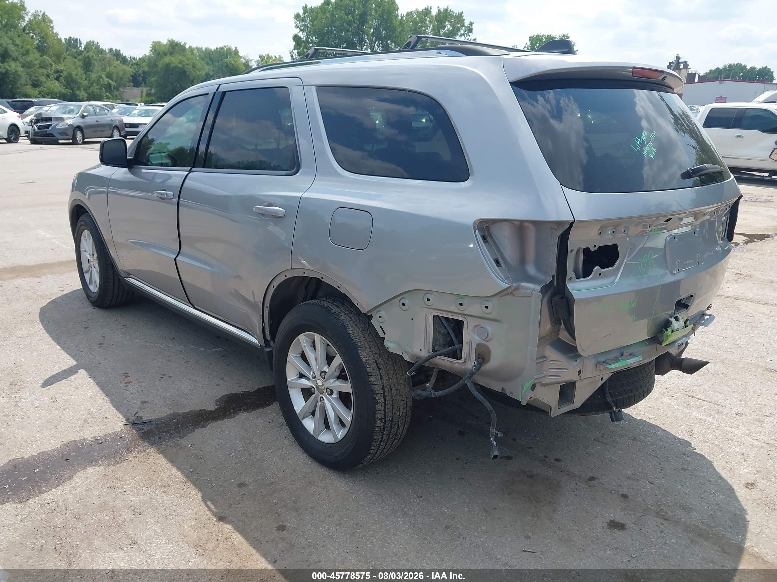 2014 Dodge Durango Sxt Gray vin: 1C4RDJAG9EC370768