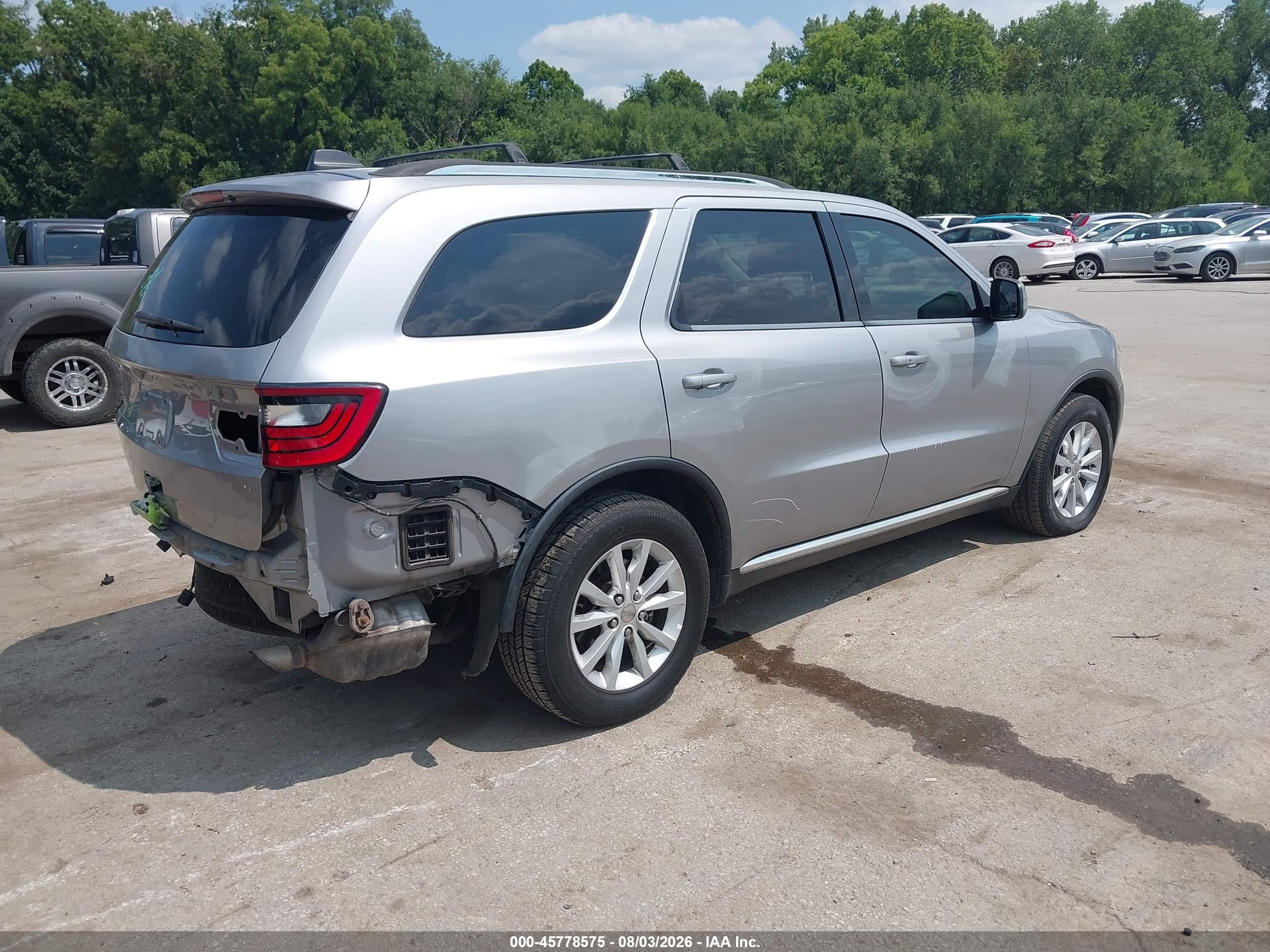 2014 Dodge Durango Sxt Gray vin: 1C4RDJAG9EC370768