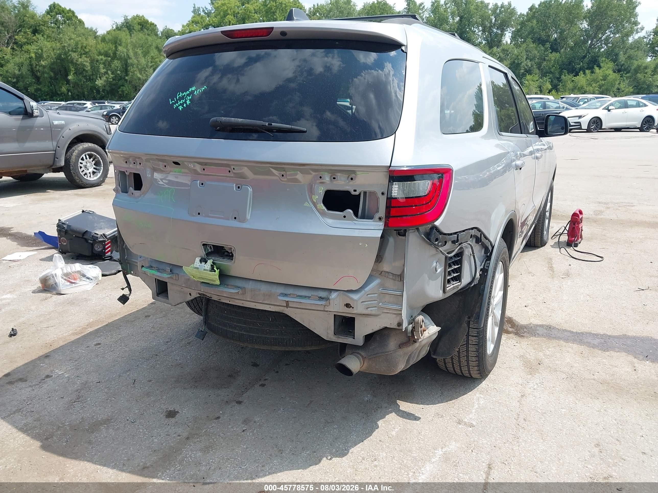 2014 Dodge Durango Sxt Gray vin: 1C4RDJAG9EC370768
