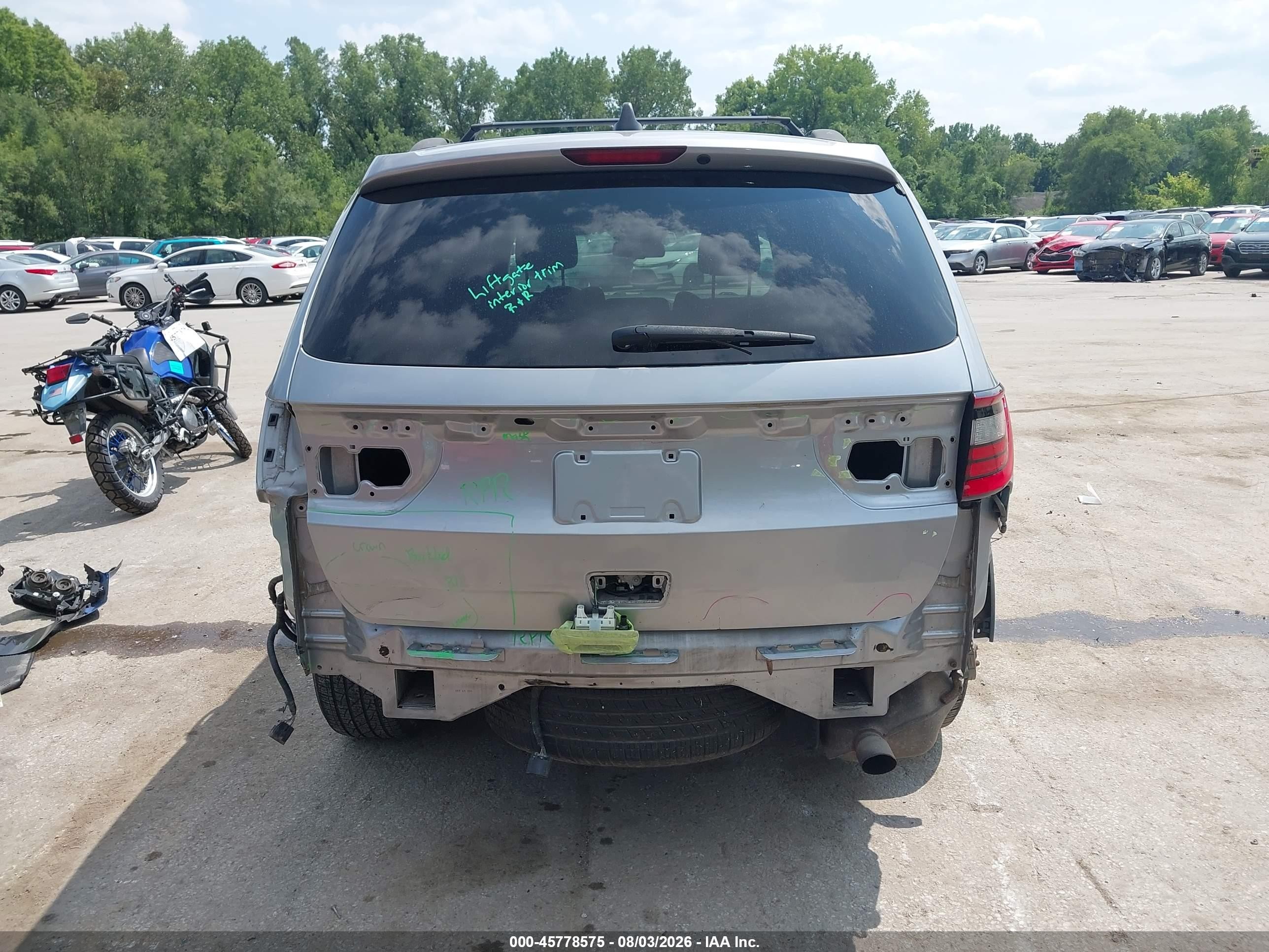 2014 Dodge Durango Sxt Gray vin: 1C4RDJAG9EC370768