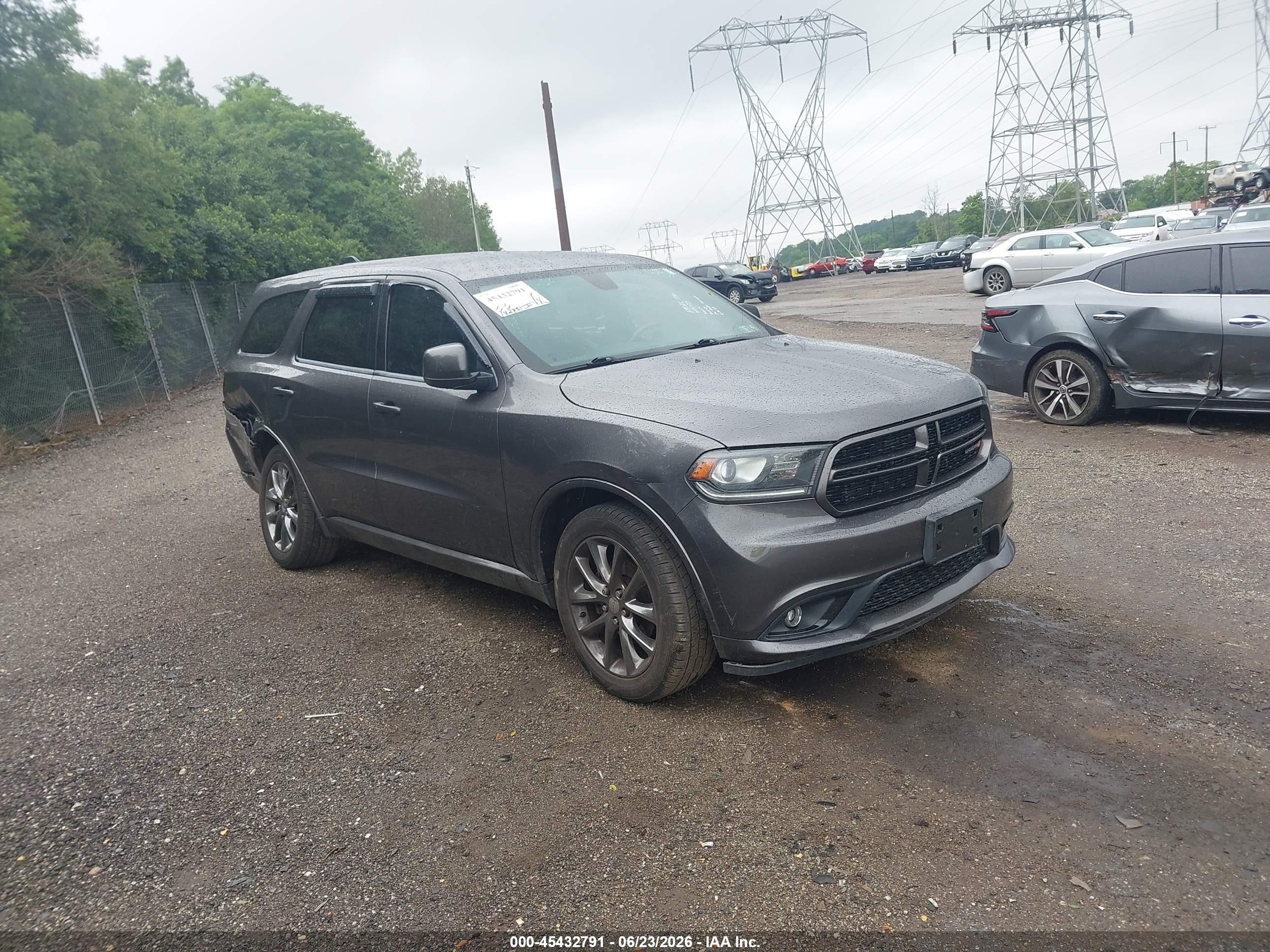 2014 Dodge Durango Sxt Gray vin: 1C4RDJAG9EC495320