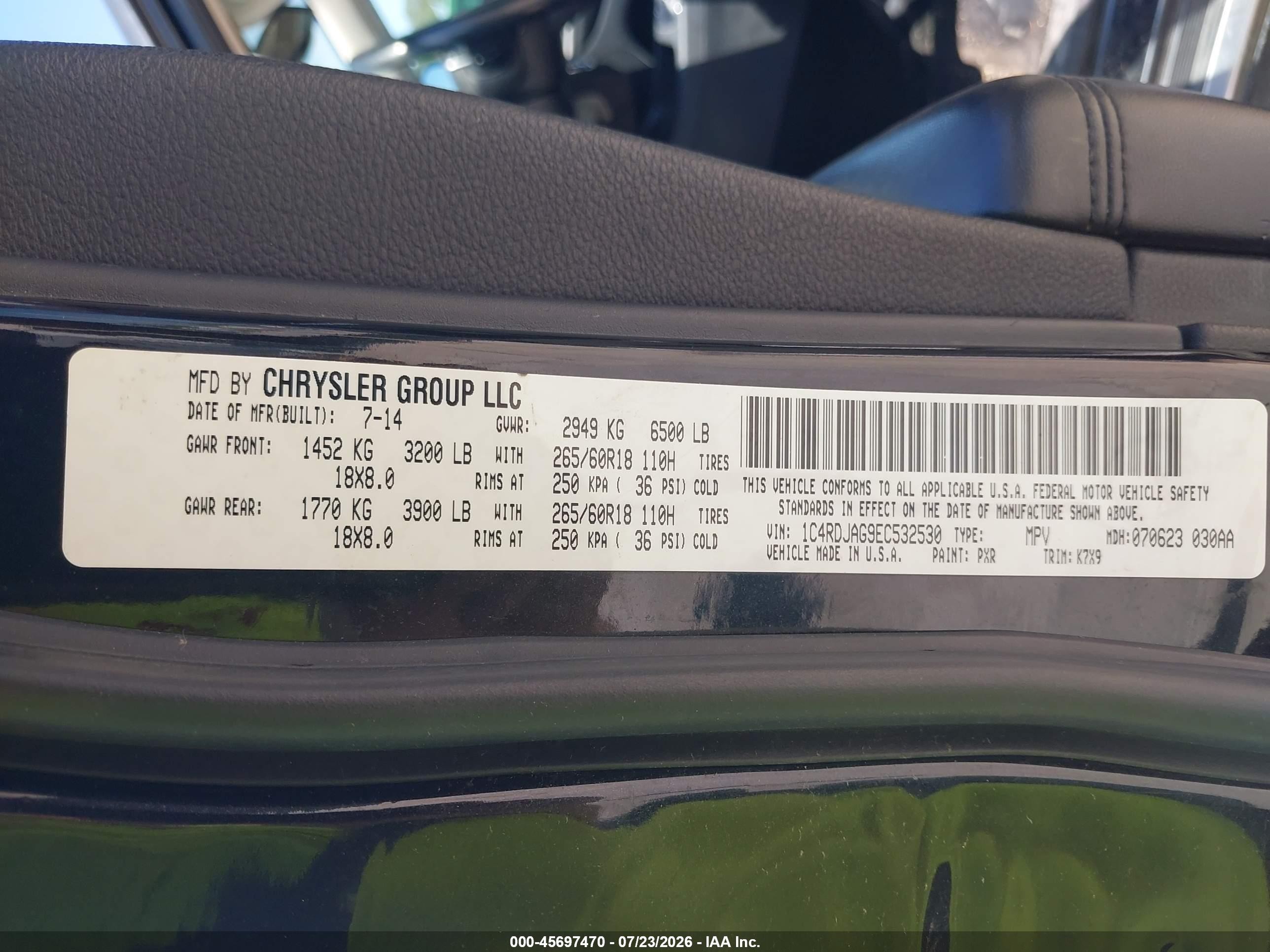 2014 Dodge Durango Sxt Черный vin: 1C4RDJAG9EC532530