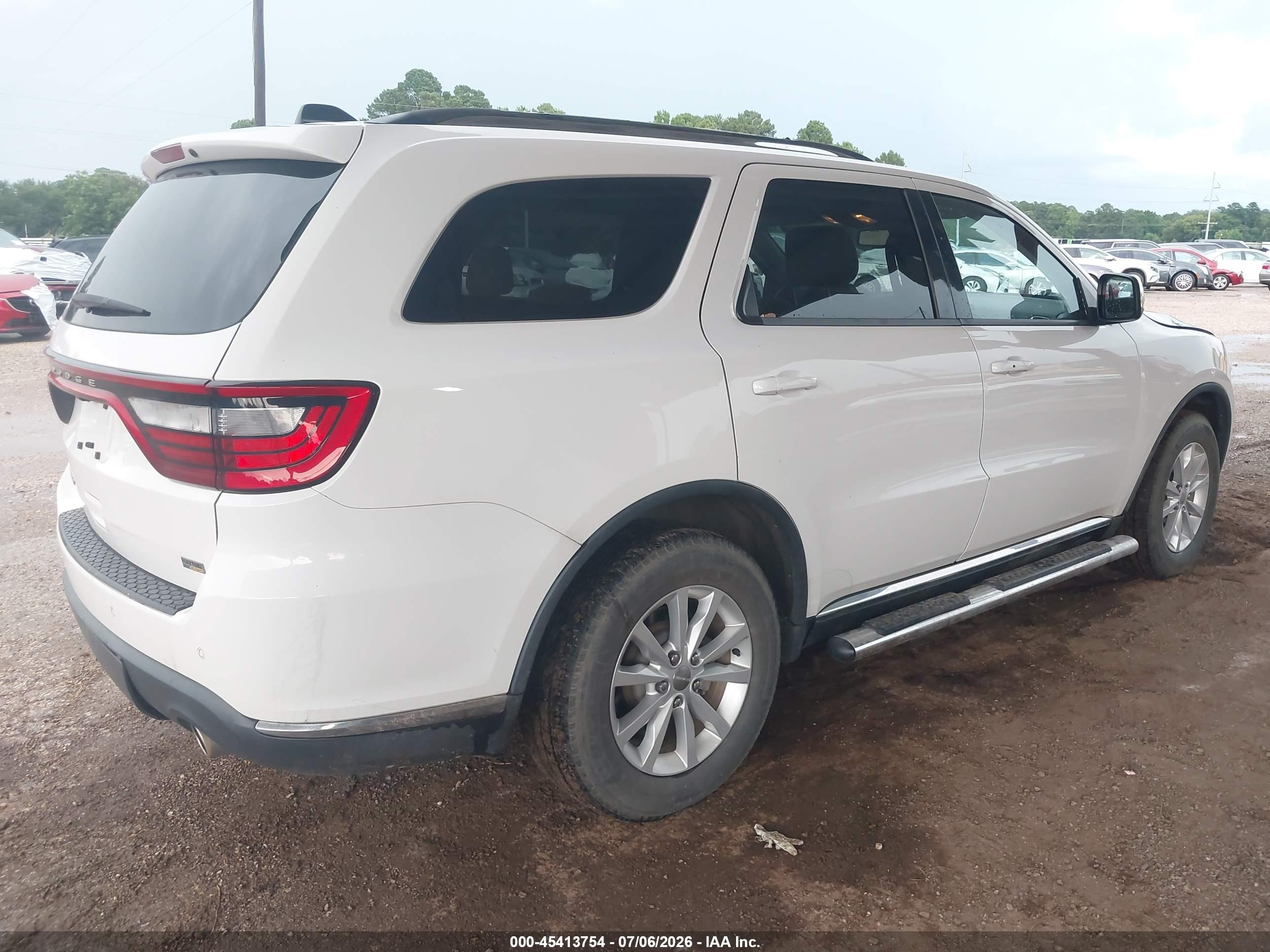2015 Dodge Durango Sxt White vin: 1C4RDJAG9FC737508
