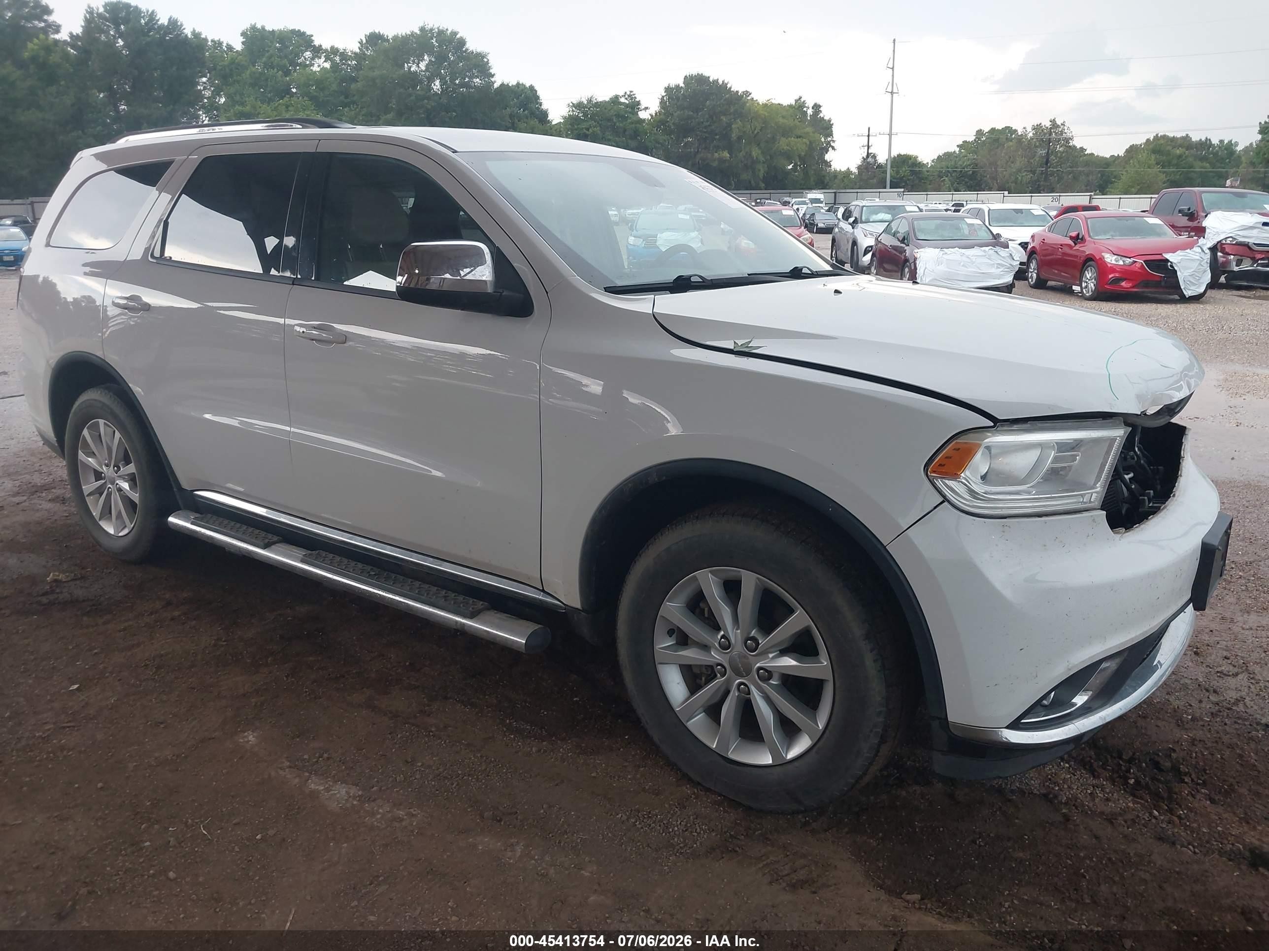 2015 Dodge Durango Sxt White vin: 1C4RDJAG9FC737508